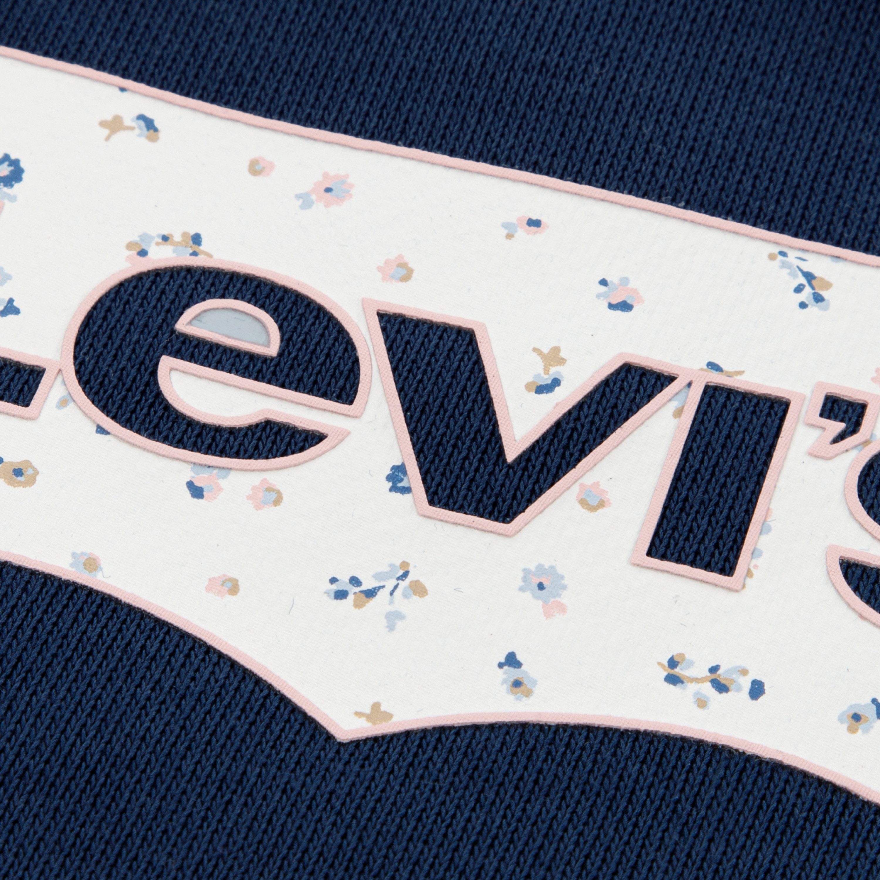 Levi's® Kids Sweatshirt LVG FLORAL BATWING CREW vorn mit Batwing-Logo mit Millefleurs-Print
