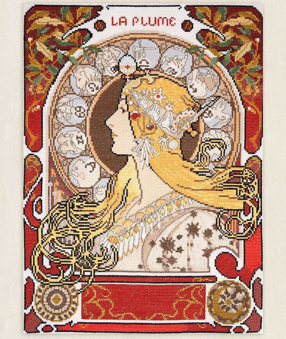 DMC Kreativset DMC Kreuzstichset „Zodiac“ von Alfons Mucha (30x40 cm), (embroidery kit by Marussia)