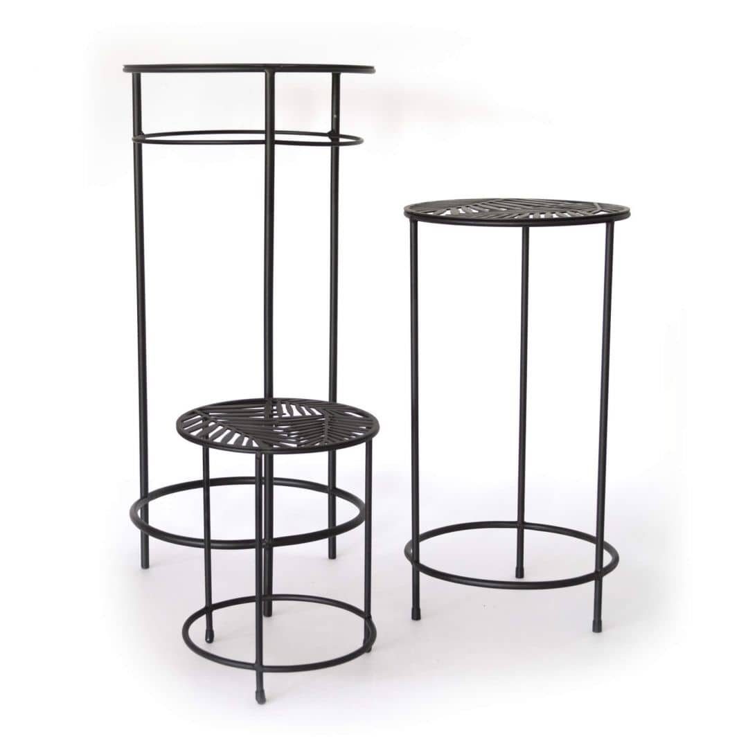 K&L Wall Art Gartentisch Garten Beistelltisch Balkon Blumentreppe Metalltis günstig online kaufen