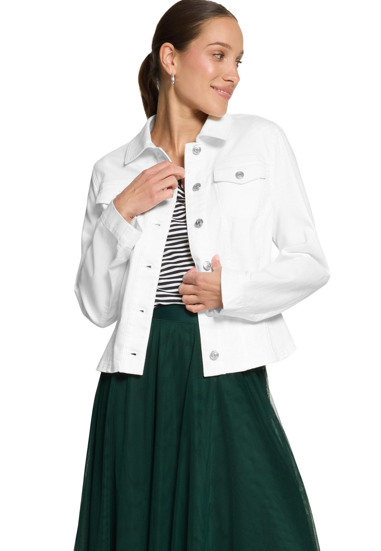 Zero Jackenblazer Damen im Jeans-Look Material.