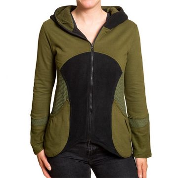 PANASIAM Wolljacke Damen Fleecejacke, leichte Übergangsjacke aus Baumwolle