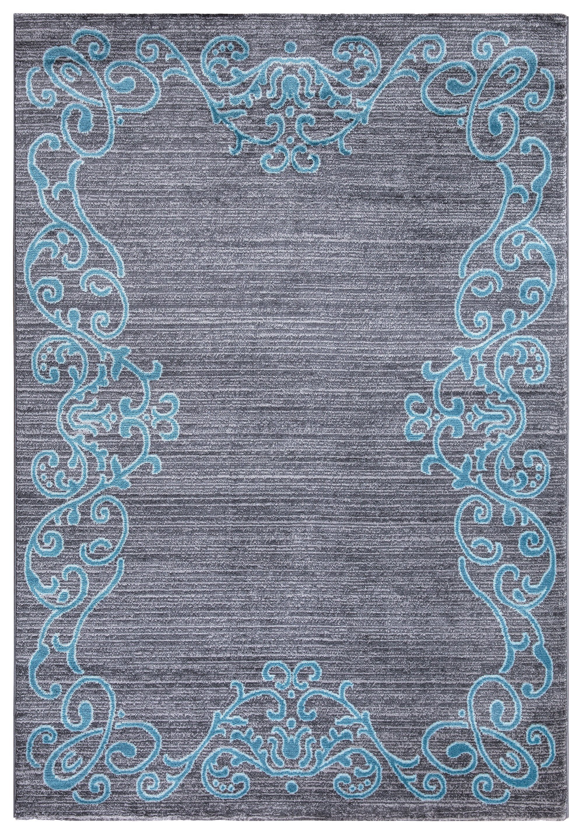 Teppich BIENAL Blau 3781A, TEPPIA, mm Grau, rechteckig, Höhe: 10