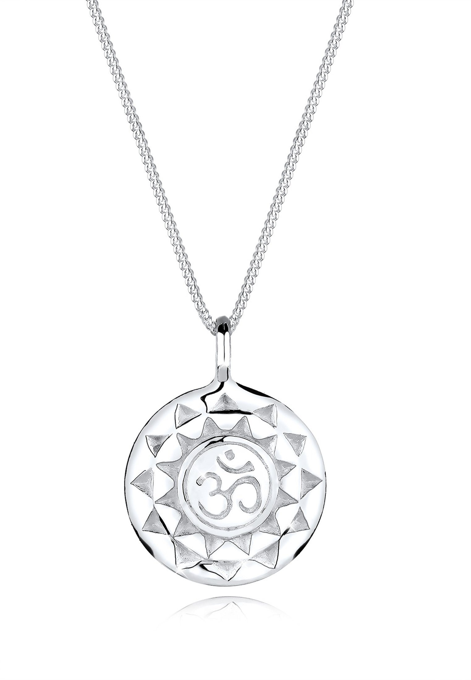 Elli Kette mit Symbol Mantra Talisman Silber Anhänger 925 Om Yoga