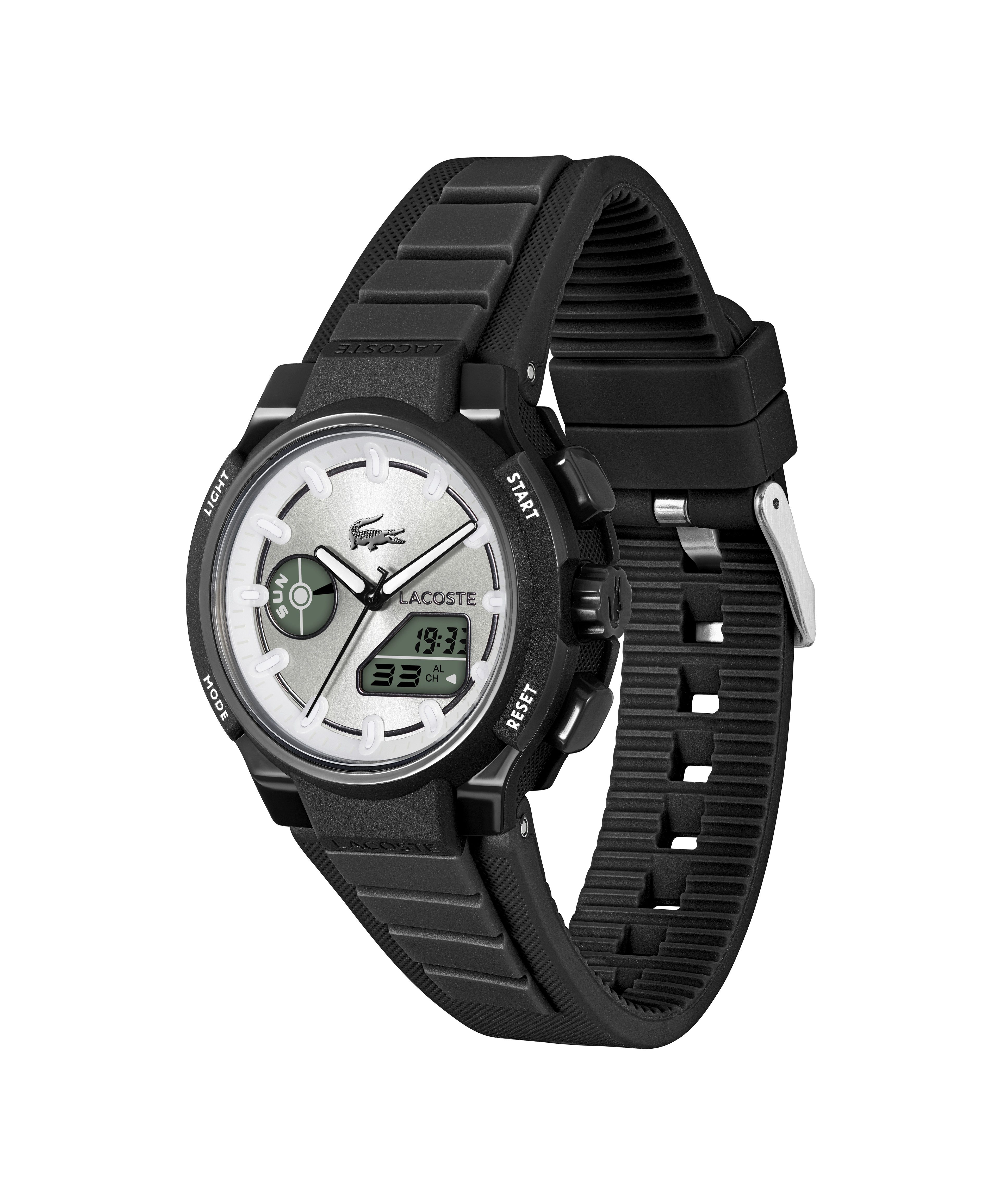 Lacoste Digitaluhr LC33 2001479, Quarzuhr, Armbanduhr, Damenuhr, Herrenuhr, Silikonarmband, digital