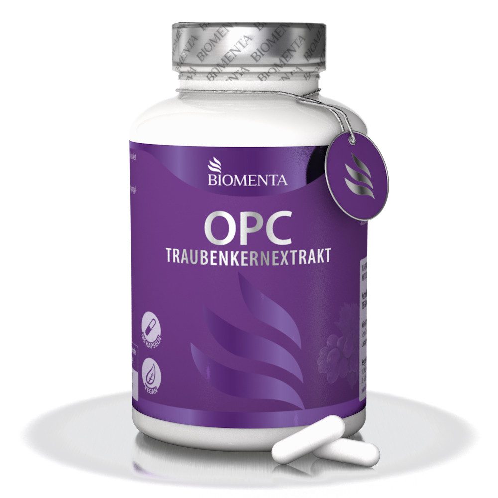 BIOMENTA OPC Traubenkernextrakt - 185 Kapseln hochdosiert - vegan Kapseln, 185 St., 99.2 g