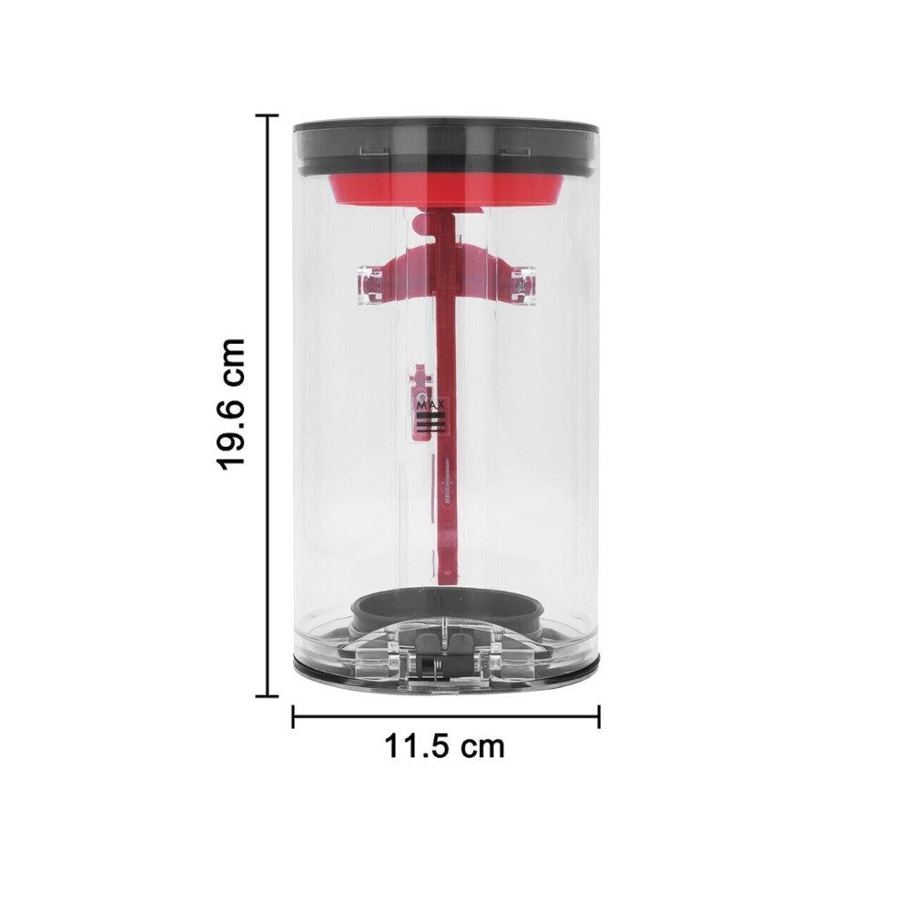 Trade-Shop Saugroboter Zubehör-Set Staubbehälter passend für Dyson V11, V15, SV14, SV15, SV17, SV22, Zubehör für Dyson 970050-01, 965443-01, Ersatzbehälter mit transparentem Design / Höhe: ca. 19,6cm