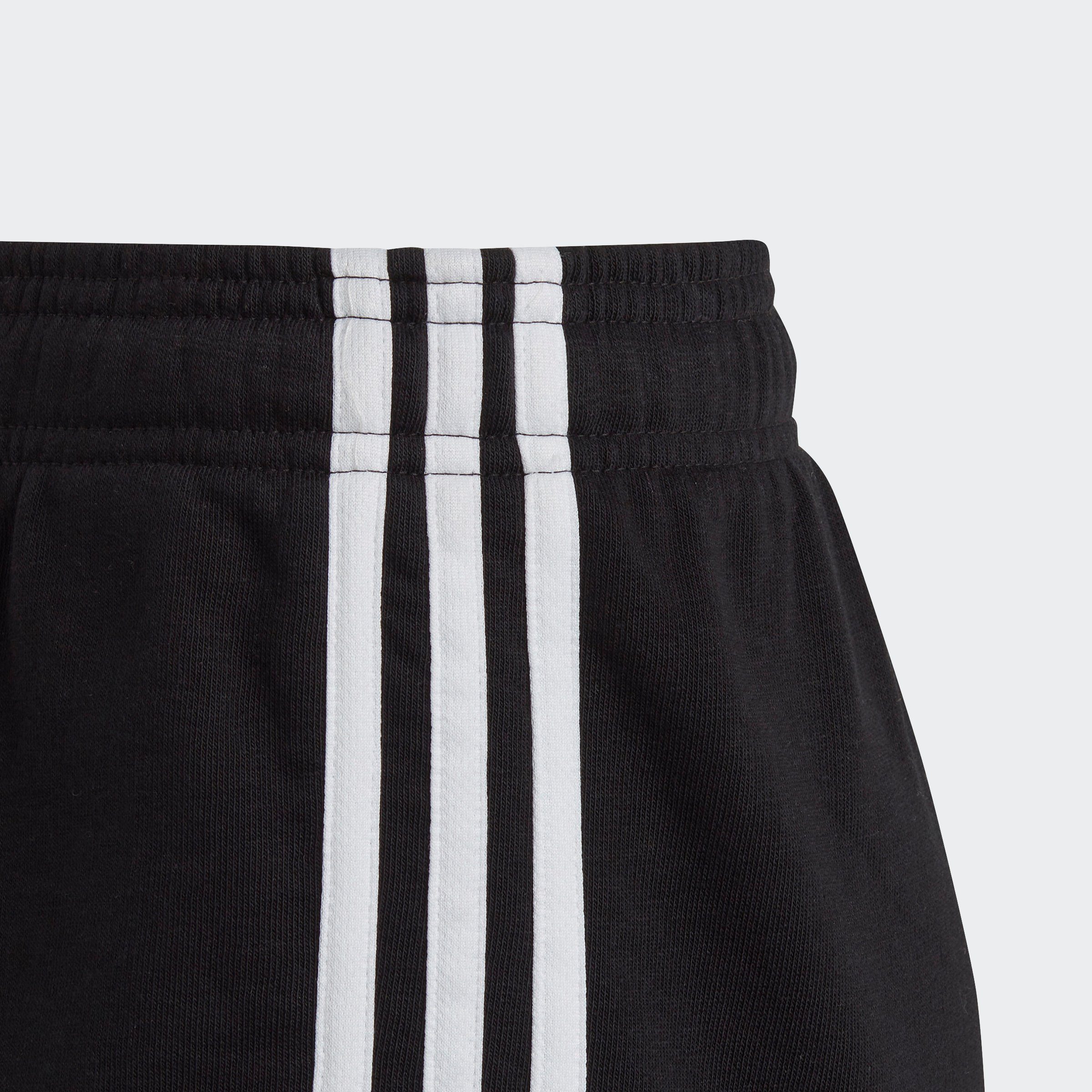 adidas ESSENTIALS White Sportswear (1-tlg) Black 3-STREIFEN / Shorts