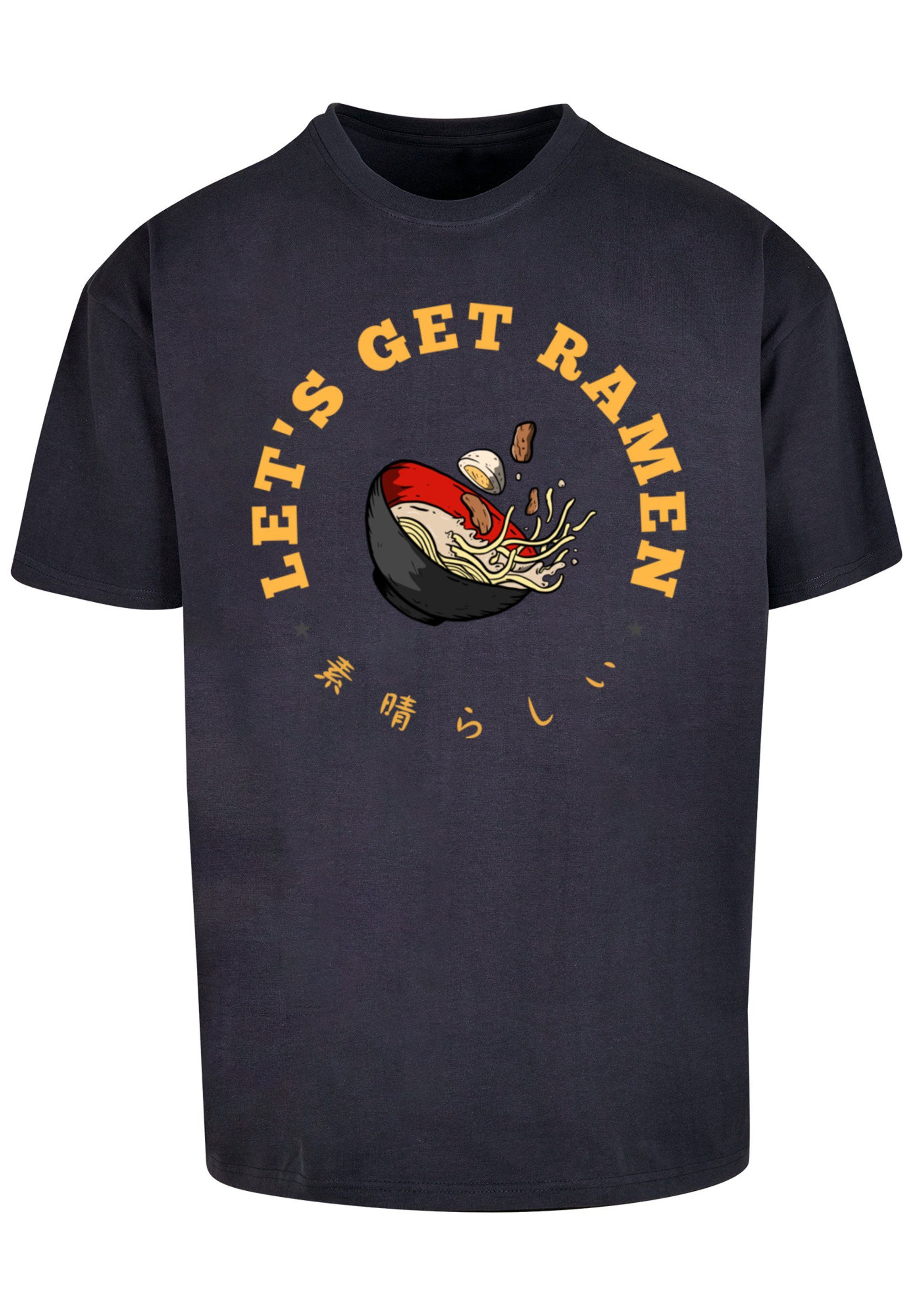 Ramen T-Shirt navy get Print F4NT4STIC Lets