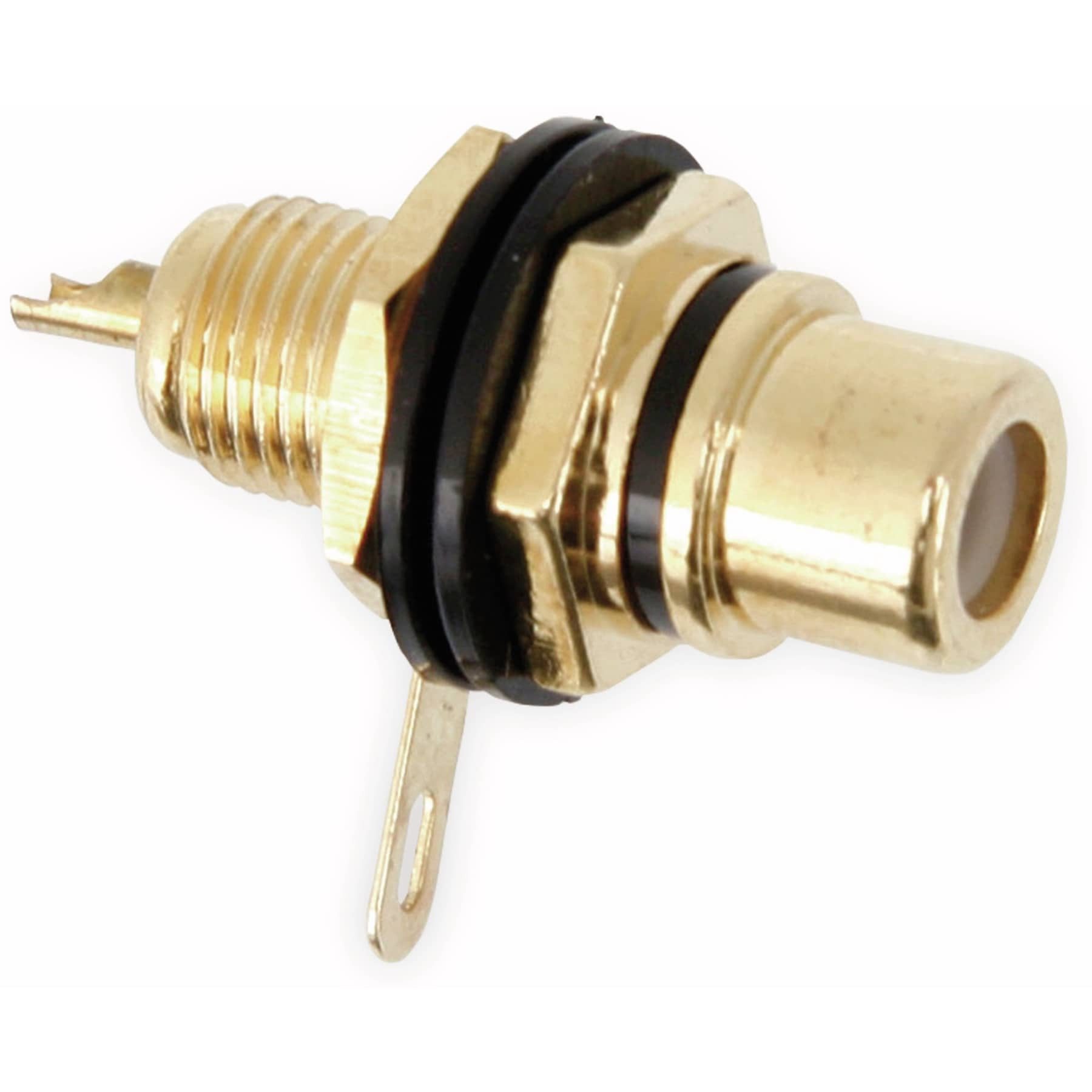 Goobay Cinch-Stecker GOOBAY Cinch-Einbaubuchse, schwarz, 8 mm