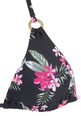 LASCANA Triangel-Bikini-Top Santini, im floralen Design