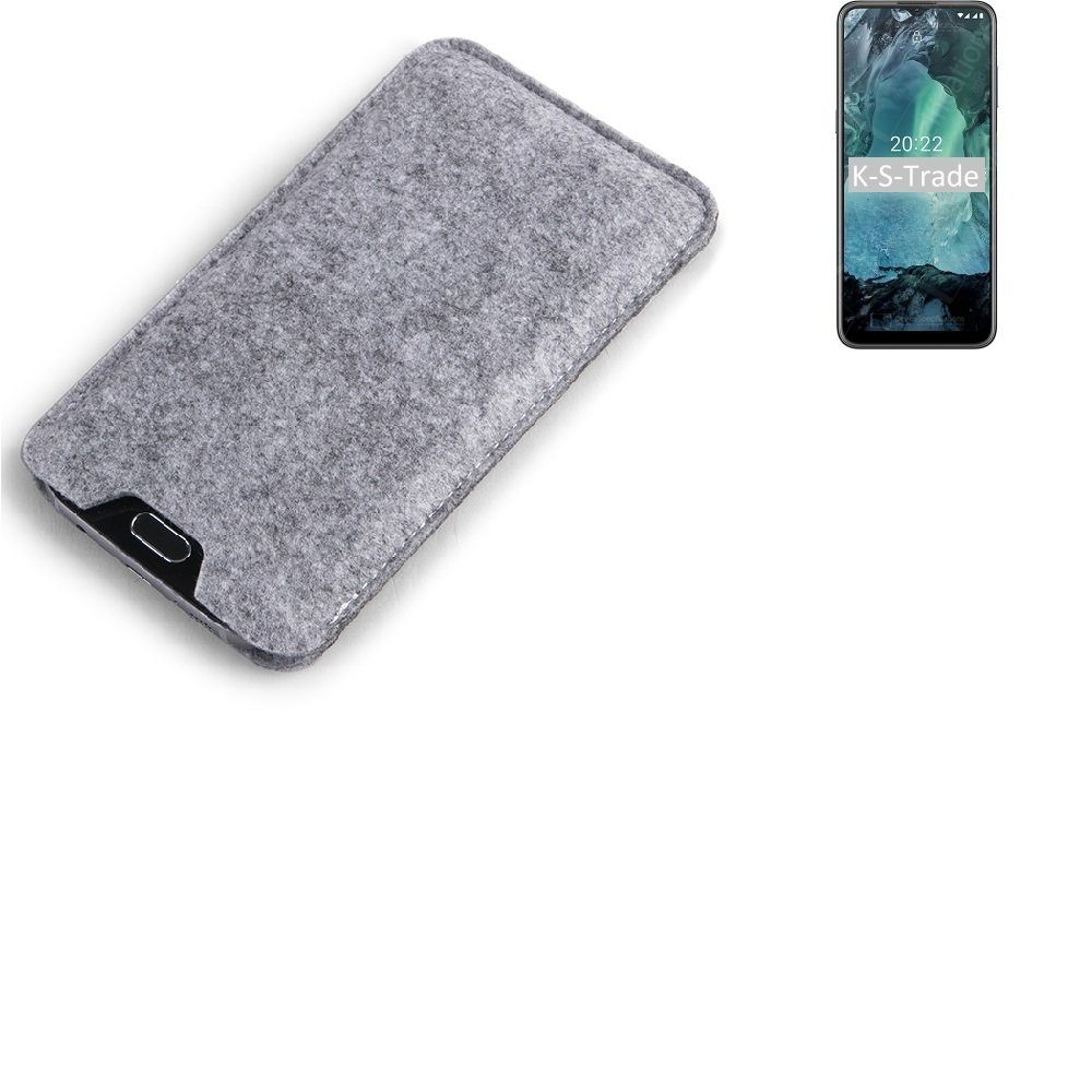 K-S-Trade Handyhülle für Nokia G11, Filz Handyhülle Schutzhülle Filztasche Filz Tasche Case Sleeve
