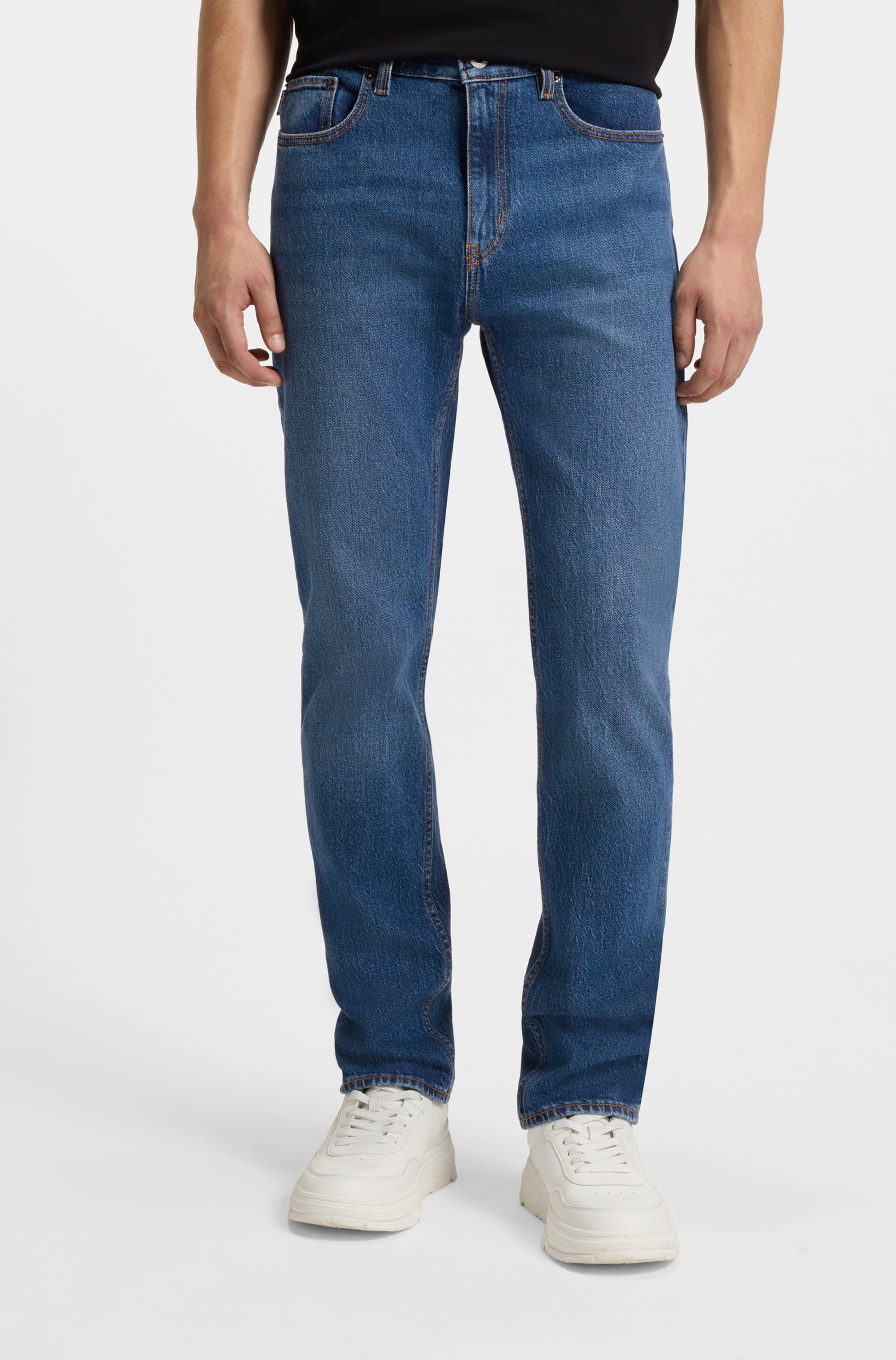 HUGO Blue Slim-fit-Jeans Ash mit Stone-washed-Finish günstig online kaufen