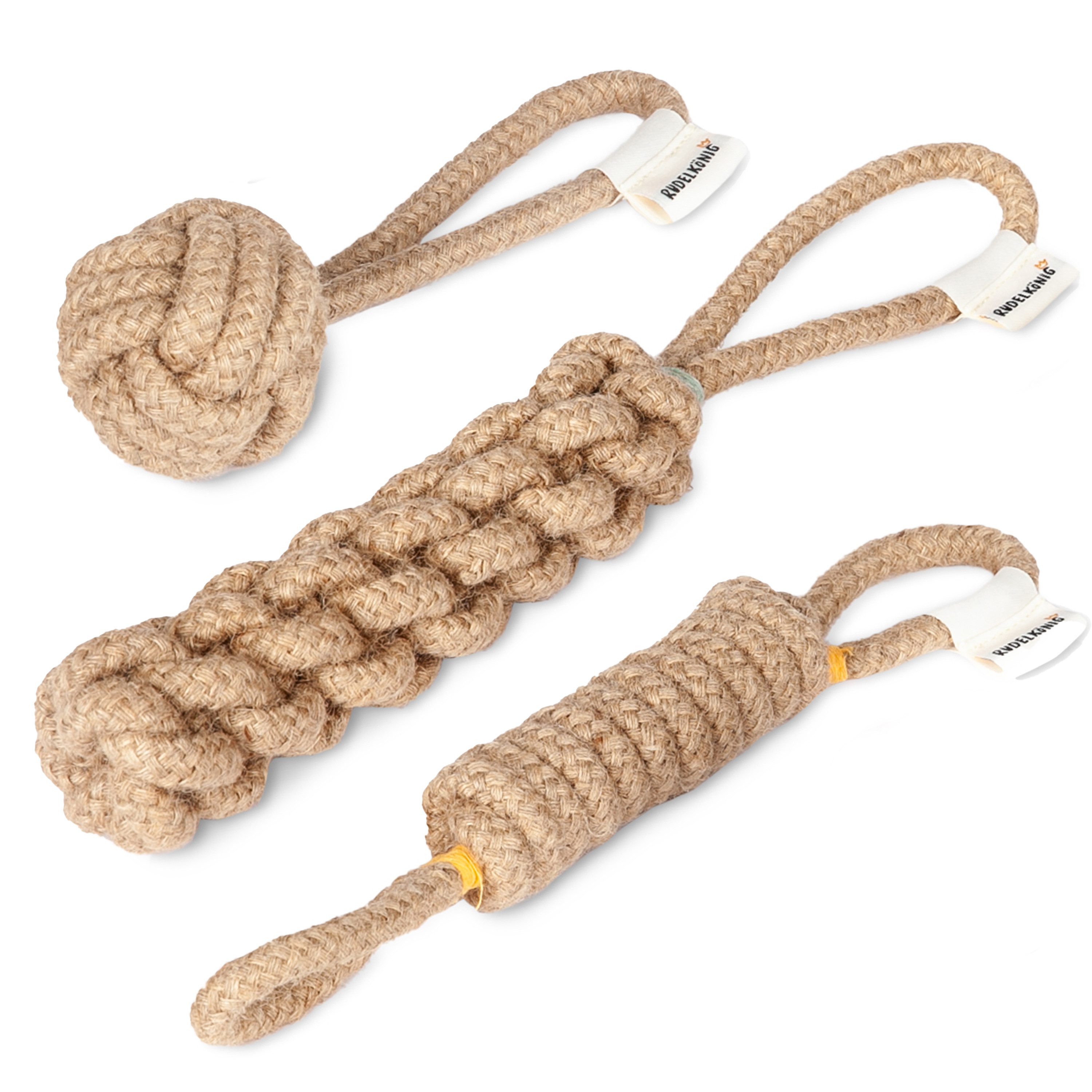 Rudelkönig Zerrspielzeug Seilspielzeug für Hunde aus 100% Baumwolle, Tau Hu günstig online kaufen
