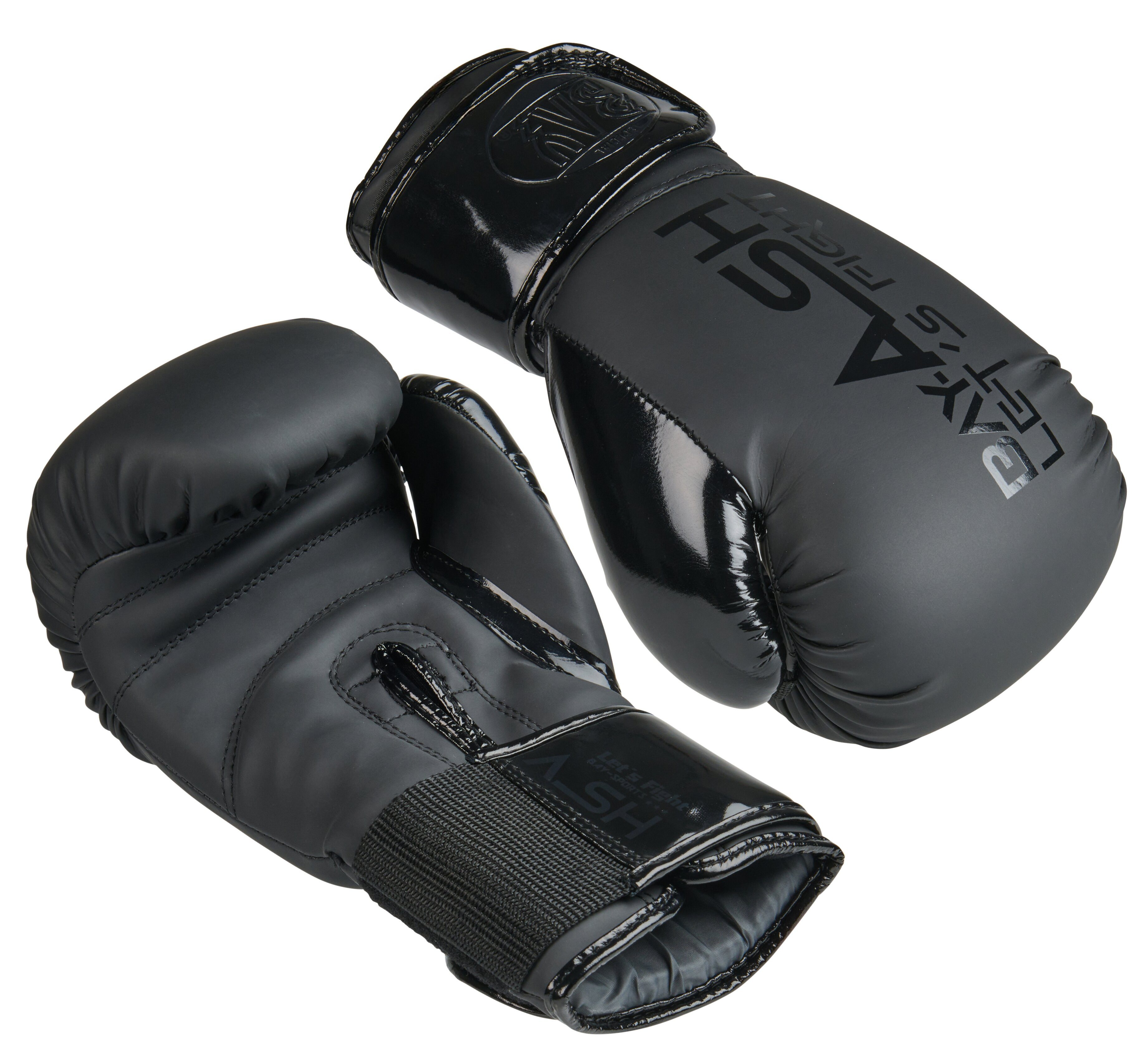 BAY-Sports Boxhandschuhe ASH - Stabil & komfortabel für Boxen, Kickboxen, MMA & Sparring (Paar, Boxhandschuhe), Matt & Glänzend Effekt, 8 - 16 Unzen