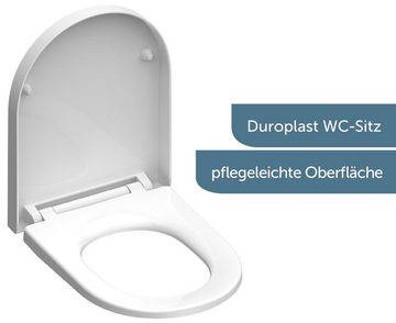 Schütte WC-Sitz WHITE, Duroplast, Absenkautomatik, Schnellverschluss, belastbar bis 150 kg