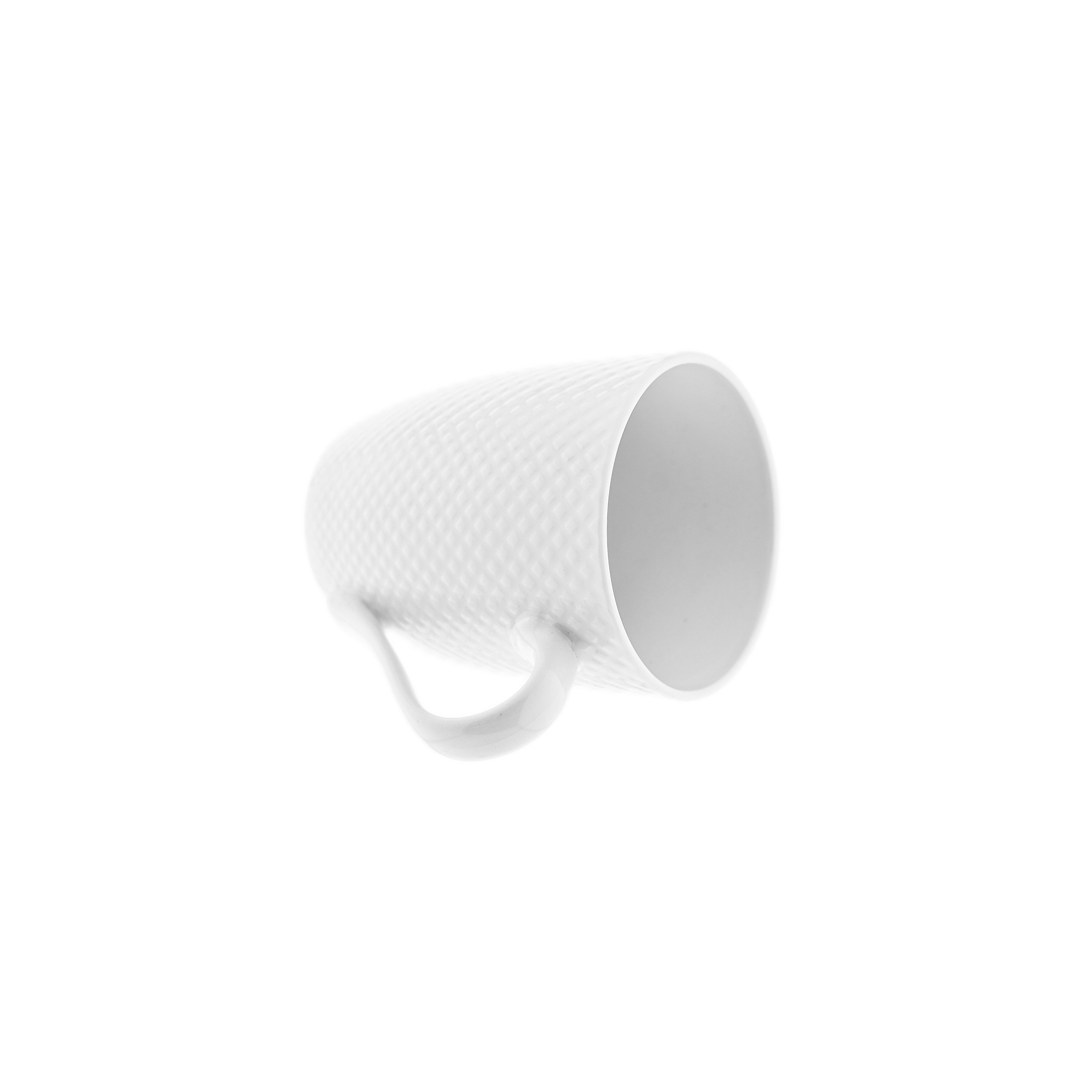 Weissberg Kaffeeservice Kaffeebecher 350 ml aus hochwertigem Porzellan - Weiß (4-tlg), Porzellan, Porzellan, 350 ml