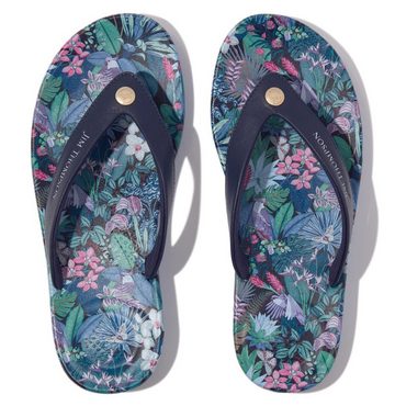 Fitflop iQUSHION X JIM THOMPSON Zehentrenner, Keilabsatz, Sommerschuh, Schlappen mit weichem Zehensteg