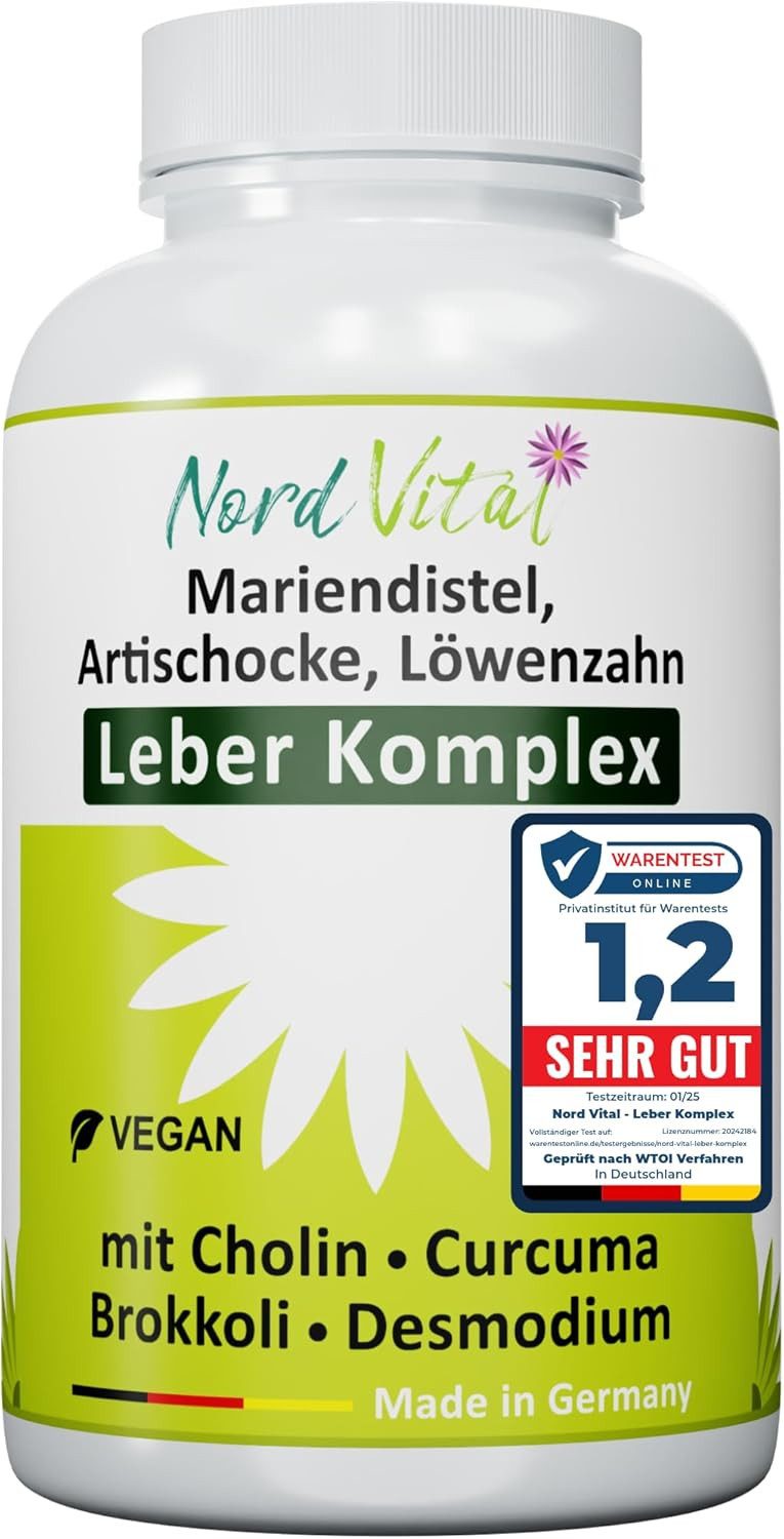 Nord Vital Leber Komplex: Mariendistel, Artischocke & Löwenzahn (15 Wirkstoffe) Kapseln, 94 g