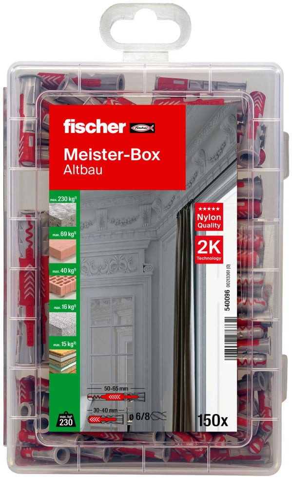 fischer Schrauben- und Dübel-Set Fischer Meister-Box DuoPower - 150 Stück