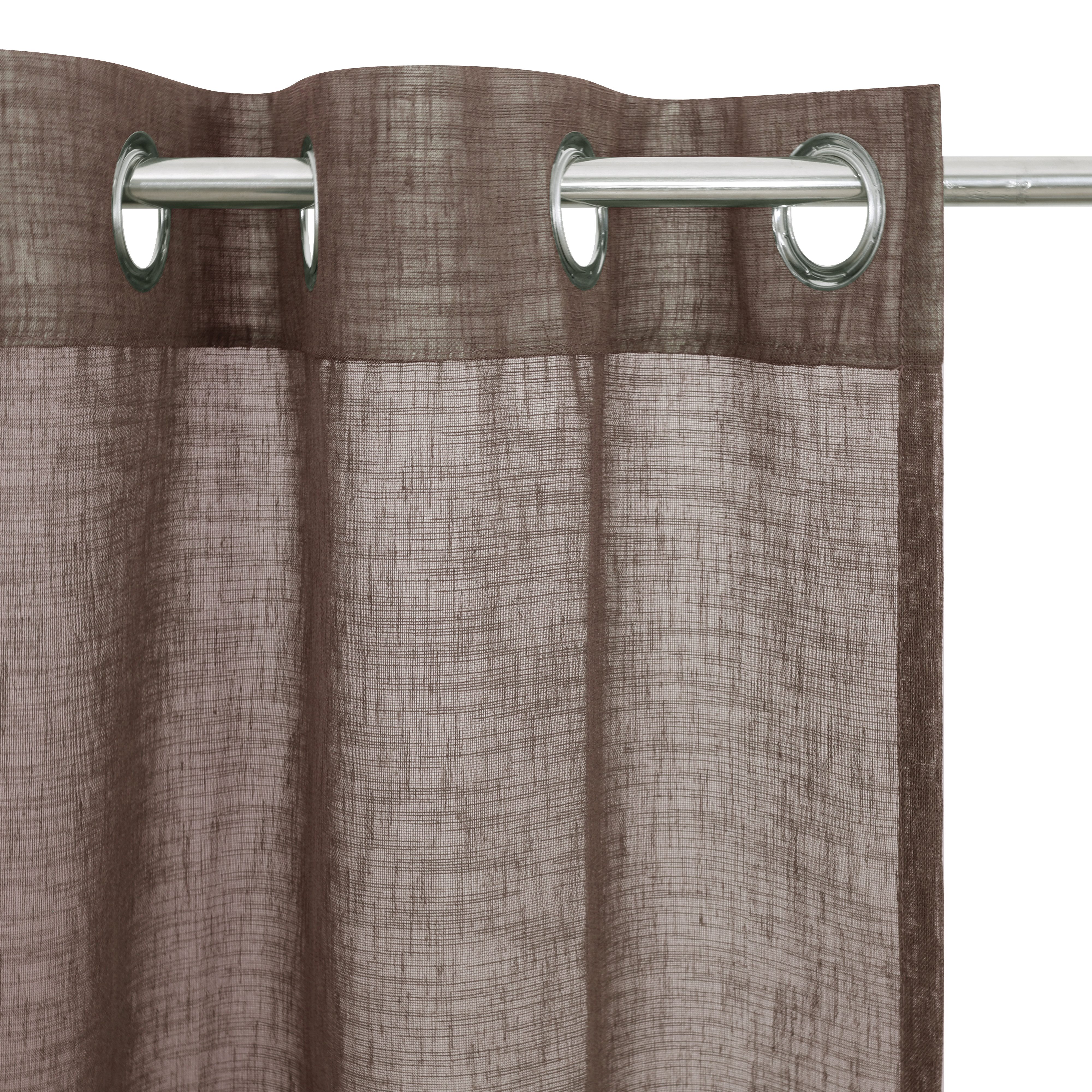 OTTO home Gardine Fiete, 1 Stück, halbtransparent, leinen Optik (1 St), Ösen, halbtransparent, Leinen Optik, monochrom, basic, pflegeleicht, verschiedene Größen – Bild 4 von 5