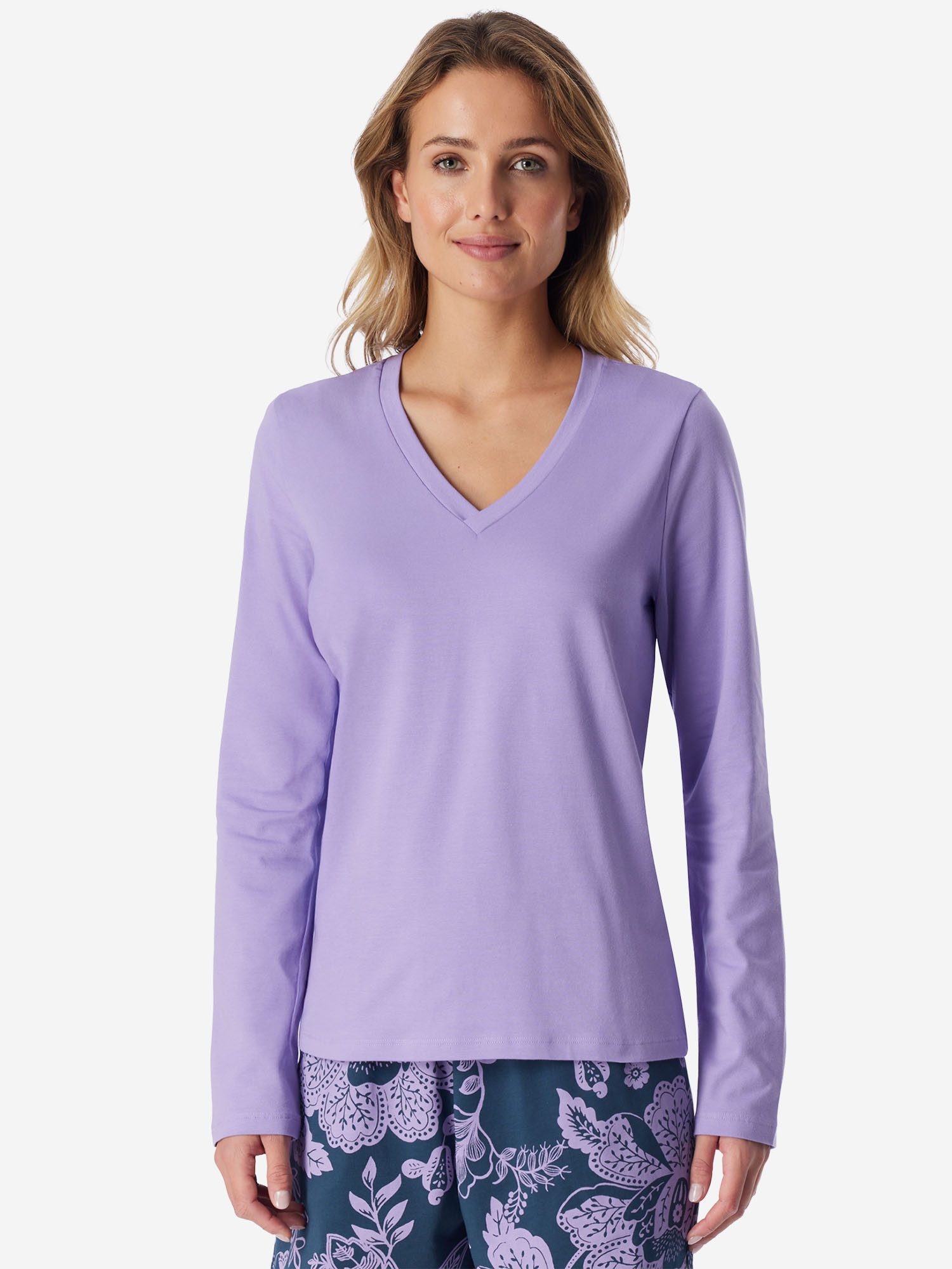 Schiesser Pyjamaoberteil Mix Relax Schlafshirt, Pyjama Shirt, Nachtshirt