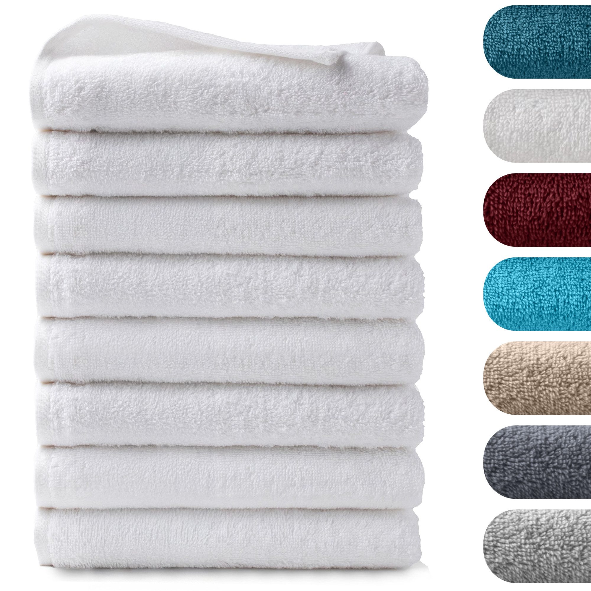 BARBONS Handtücher Set – 8-tlg Handtuch Set 50 x 100 cm für Badezimmer, Gäs günstig online kaufen