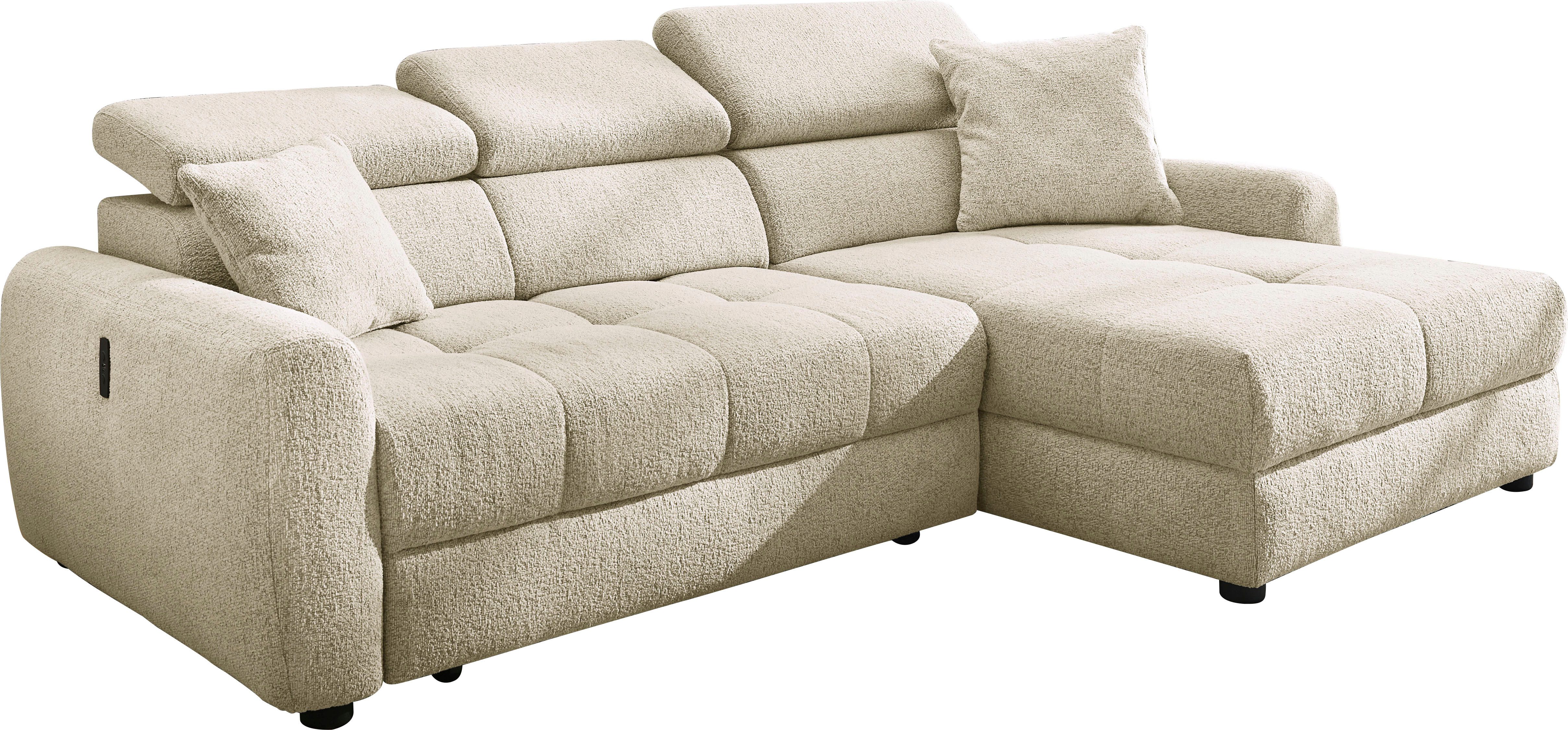 Jockenhöfer Gruppe Ecksofa Move L-Form, B: 270 cm, mit 60 cm elektr. Sitztiefenverstellung, 140kg Belastbarkeit je Sitz, Kopfteilverstellung & USB-Anschluss