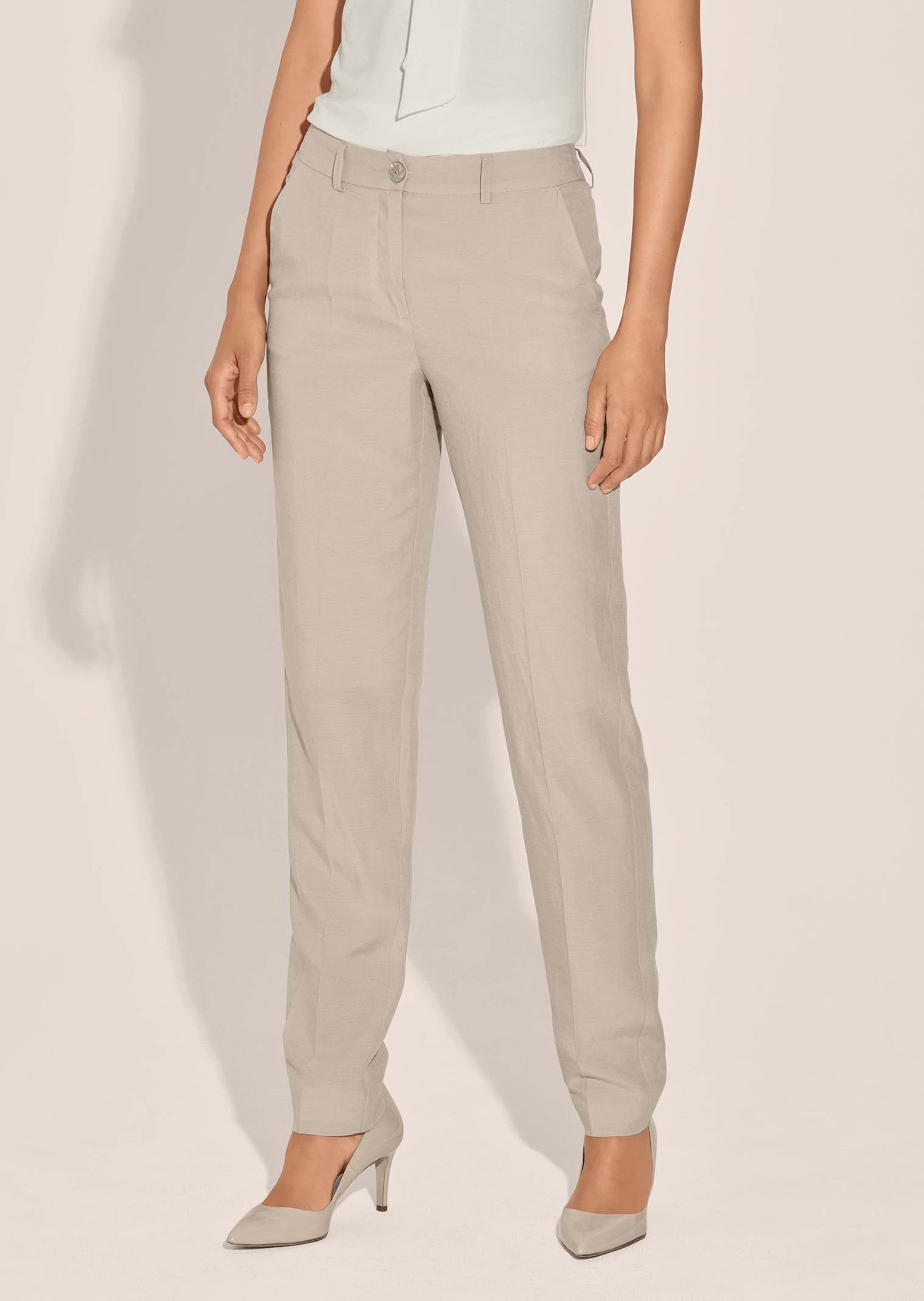 MADELEINE Bügelfaltenhose Bügelfalten-Hose mit Leinen günstig online kaufen
