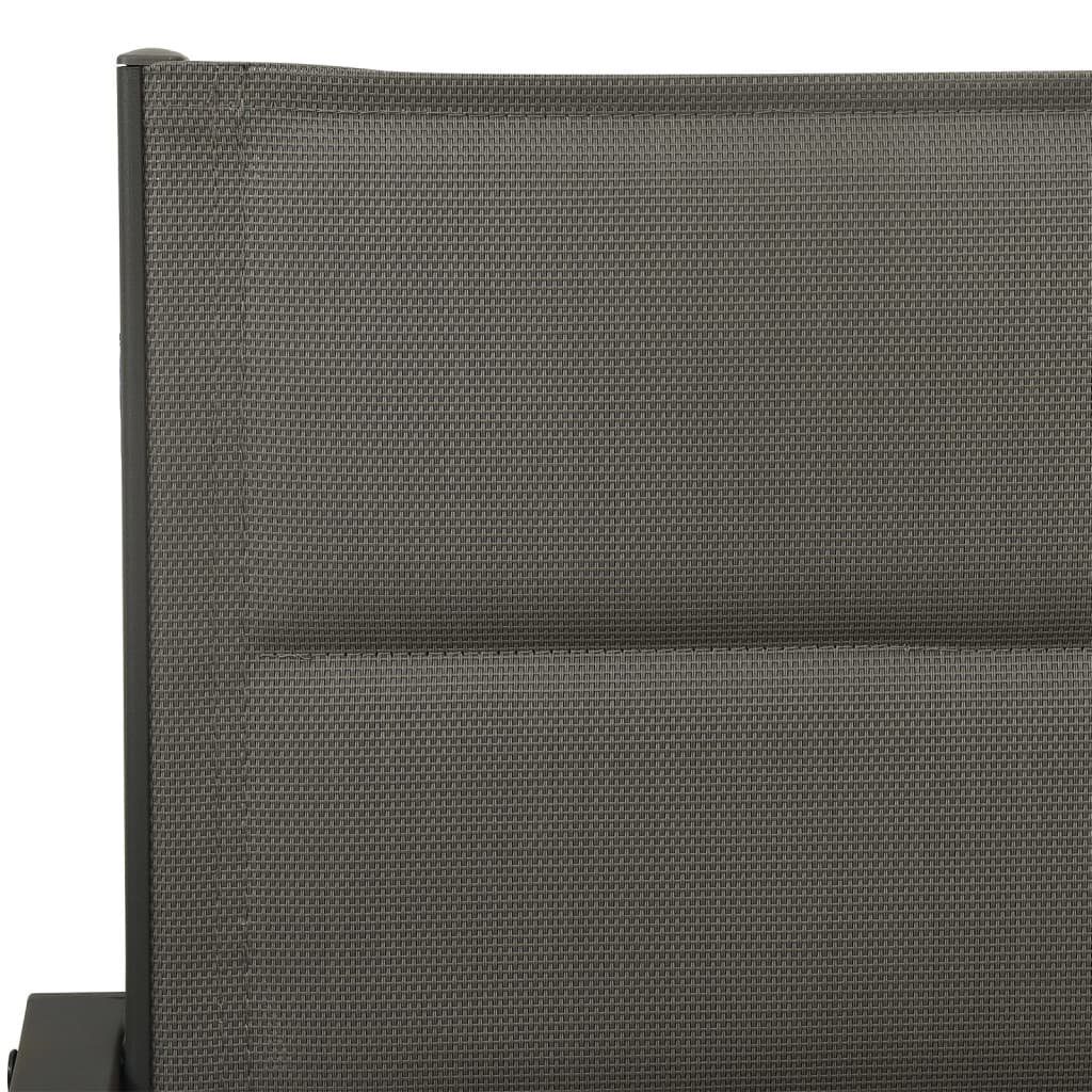 Textilene Grau 4 Gartenstuhl und furnicato und Stahl Stk. Anthrazit Gartenstühle