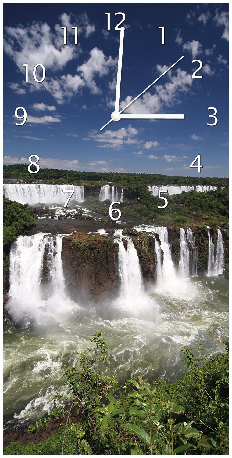 Wallario Wanduhr Iguazu-Wasserfälle (Uhr aus Acryl)