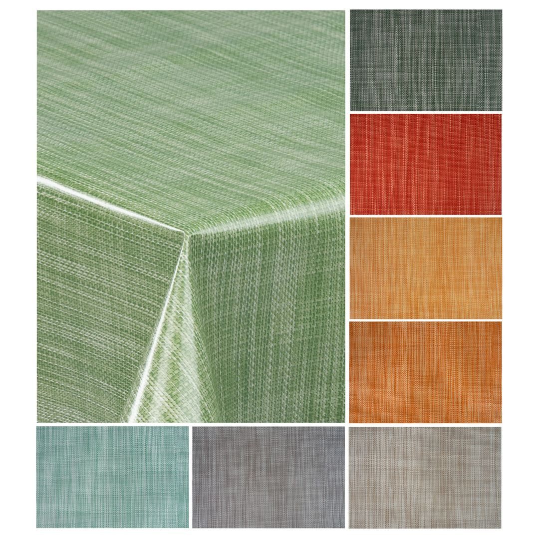 laro Tischdecke Wachstuch-Tischdecke Wachstischdecke Gartentischdecke Leinenoptik