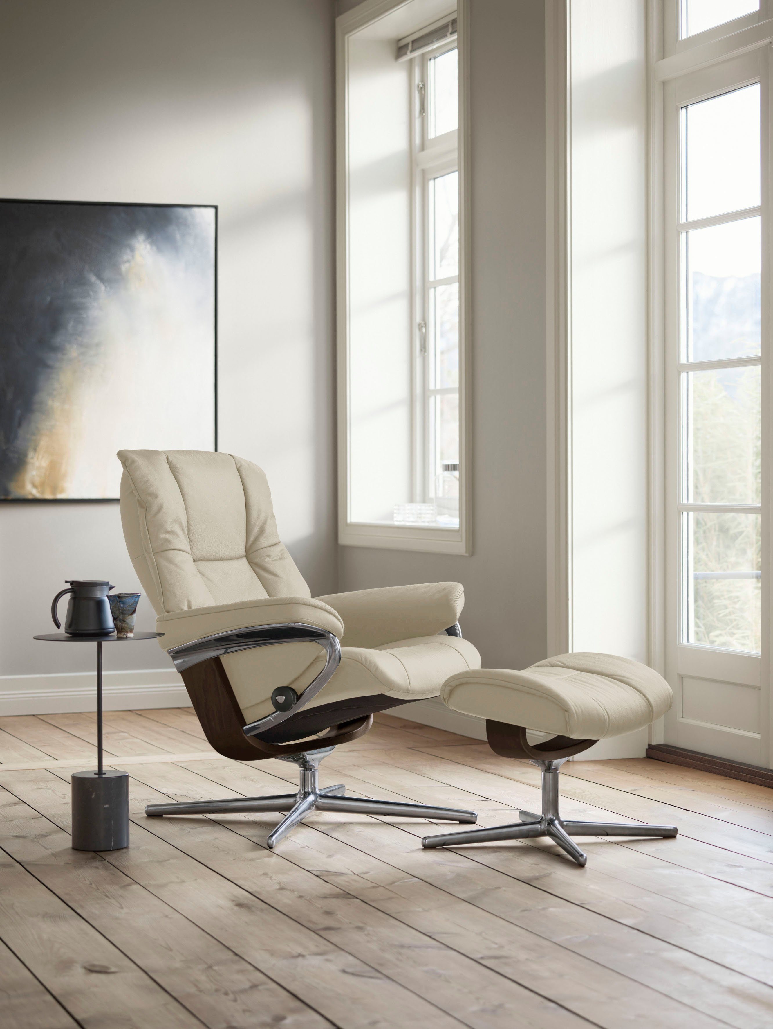 Stressless® Relaxsessel Mayfair, Base, & Holzakzent M Cross mit S, Größe L, Braun