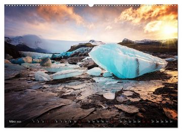 CALVENDO Wandkalender Island - Natur im Fokus (Premium, hochwertiger DIN A2 Wandkalender 2023, Kunstdruck in Hochglanz)