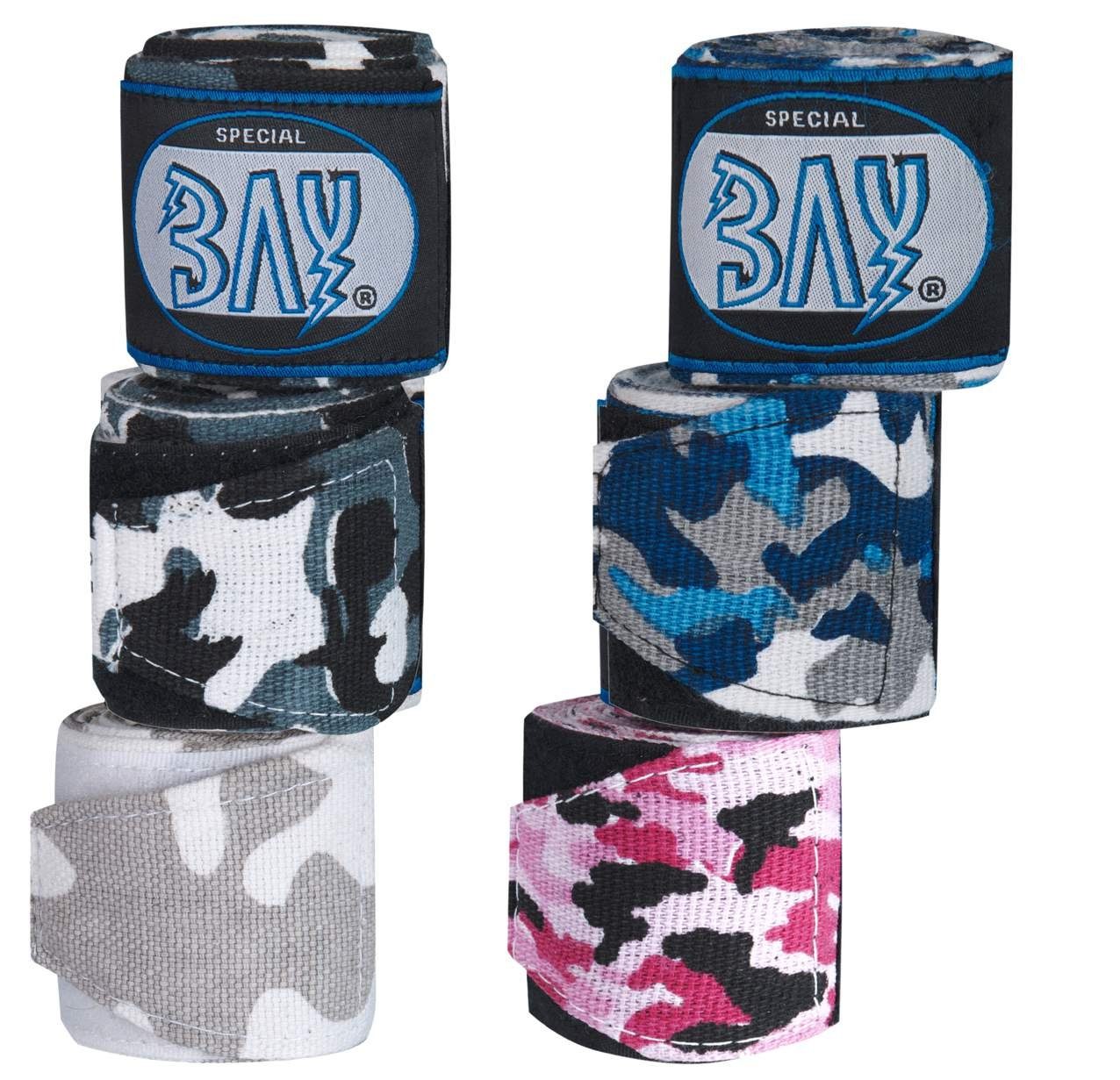 Boxbandagen Box-Bandagen Boxen BAY-Sports Handbandagen schwarz Camouflage