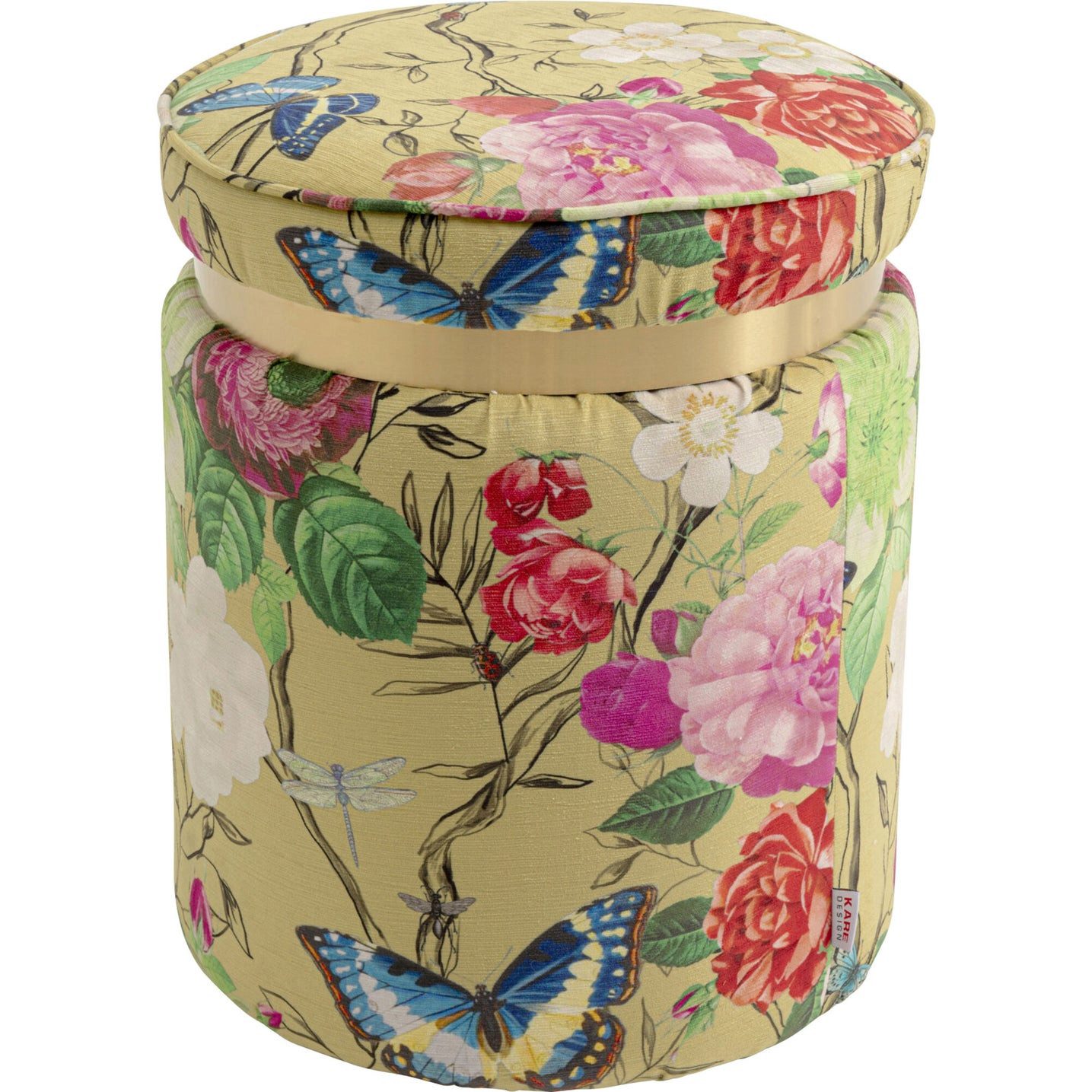 Kare Design Sitzhocker Flower Fever, Ø39cm
