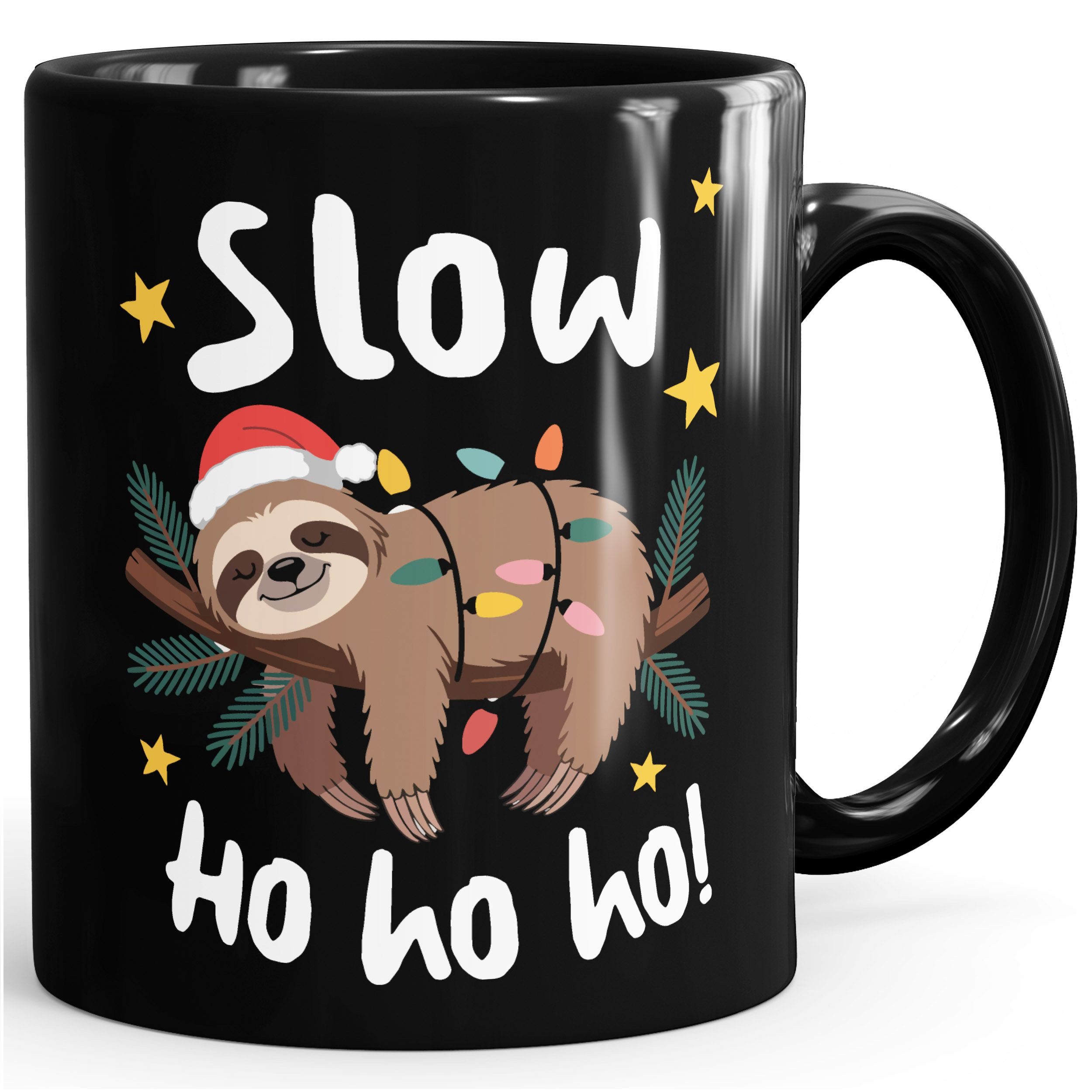 Tasse Tasse Weihnachten Geschenkidee Weihnachtstasse Faultier Ho Ho Ho