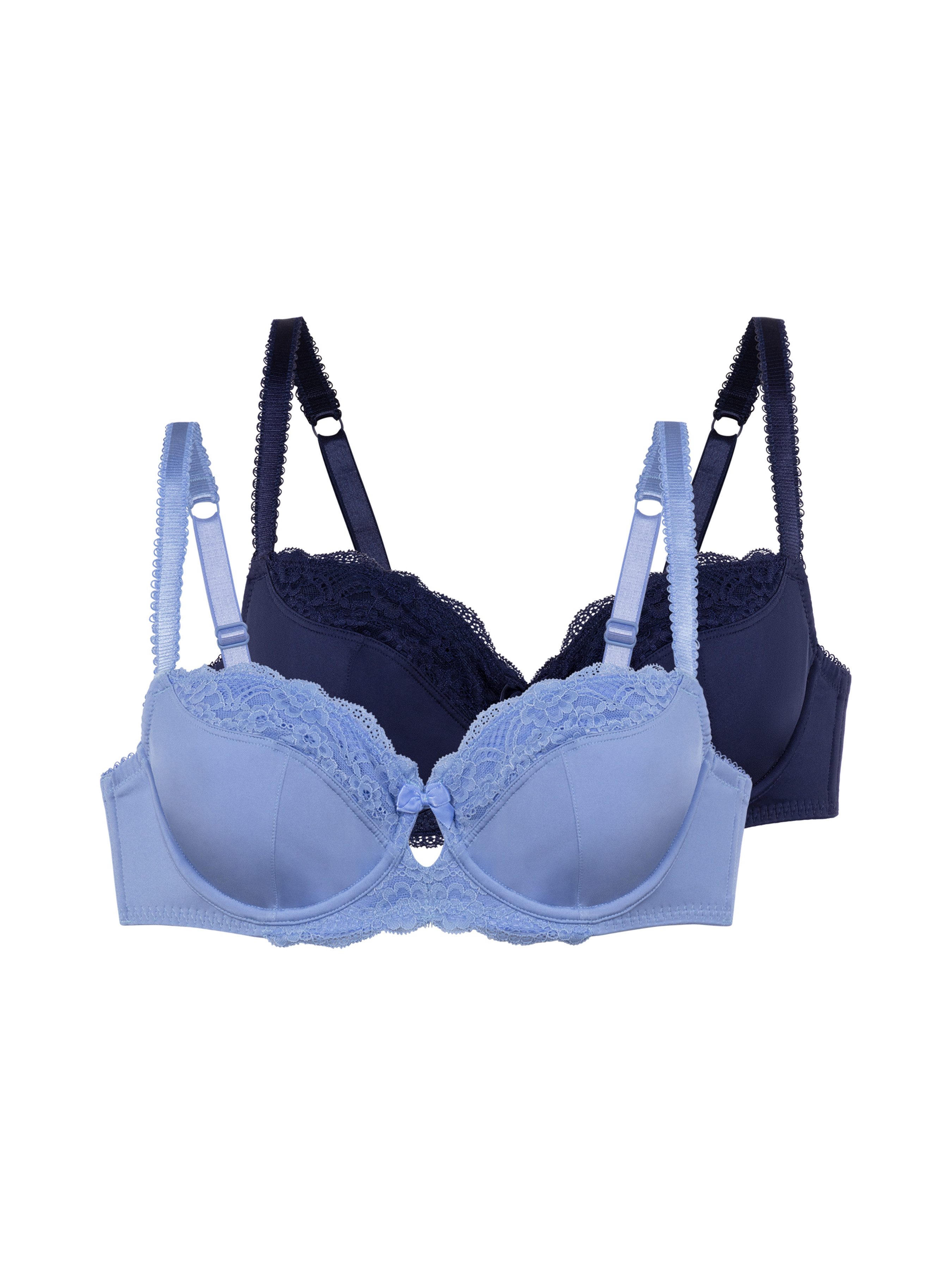 Dorina Bügel-BH Celine (2er Pack) mit Spitzendetails, verstellbare Träger