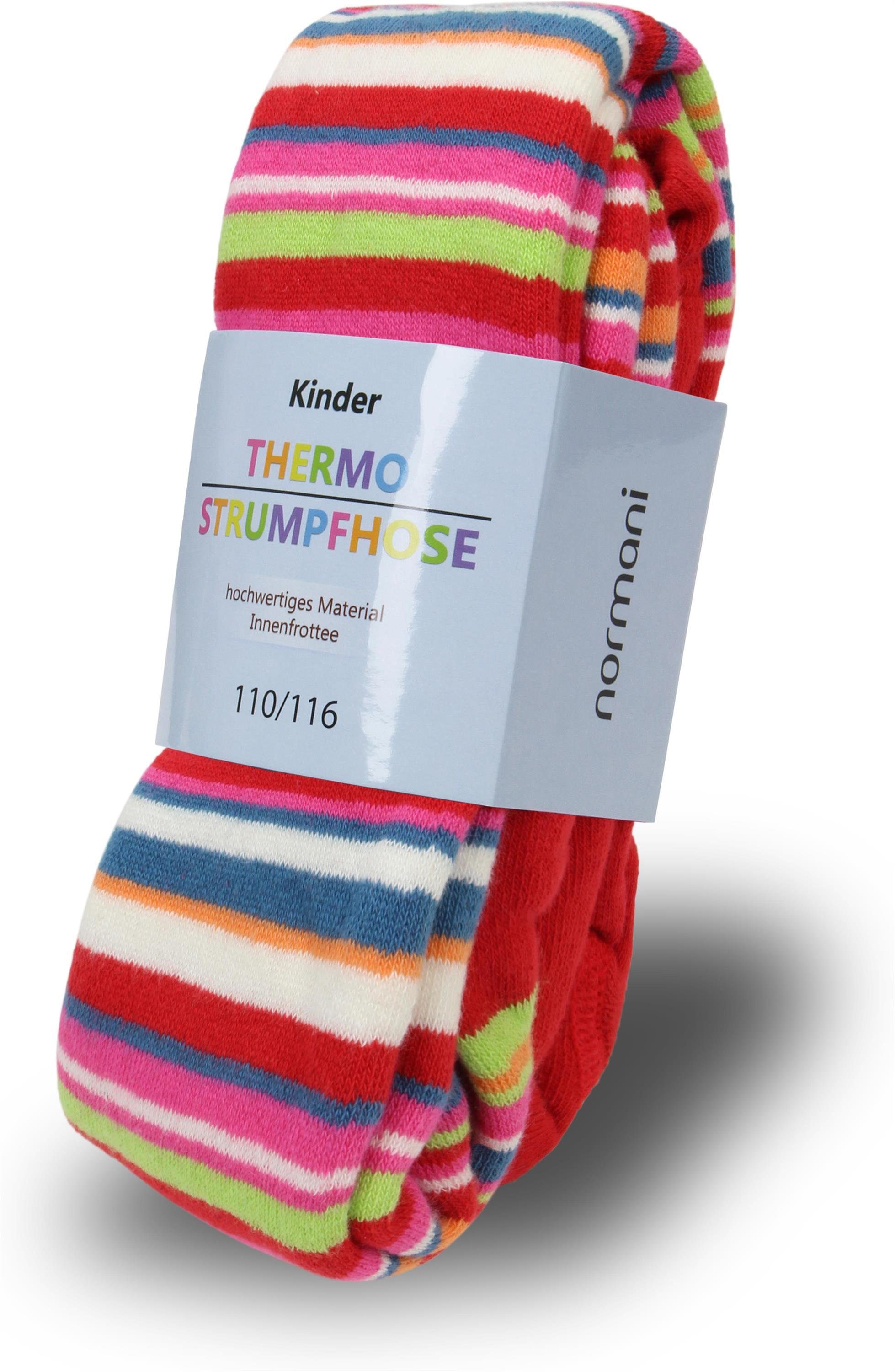 normani Strumpfhose Kinder-Ringel-Thermostrumpfhose (1 St) mit Frotteefütterung