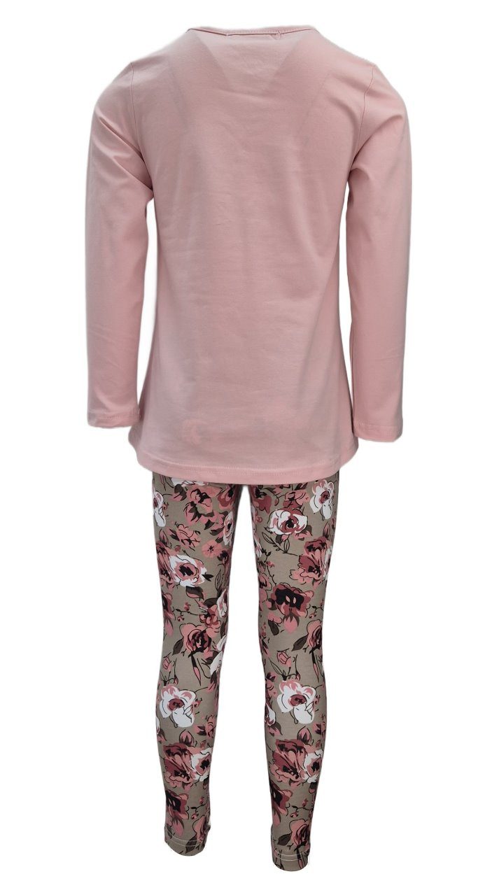 Girls Fashion Langarmshirt & Leggings Sommer Set Langarm Shirt + Leggings, MS2209e (Set, LA-Shirt&Leggings)