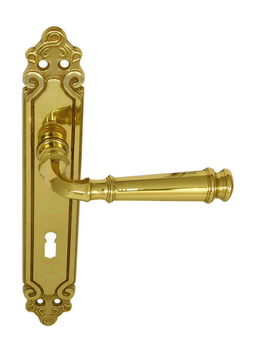 Türbeschlag Massiv Messing Türbeschlag Olympus LS Messing poliert Türdrücker