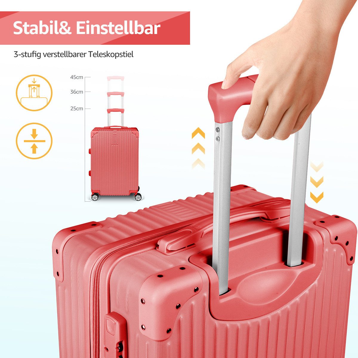 NULSTA Kofferset Handgepäck Koffer M-L-XL 20/24/28in, günstig online kaufen