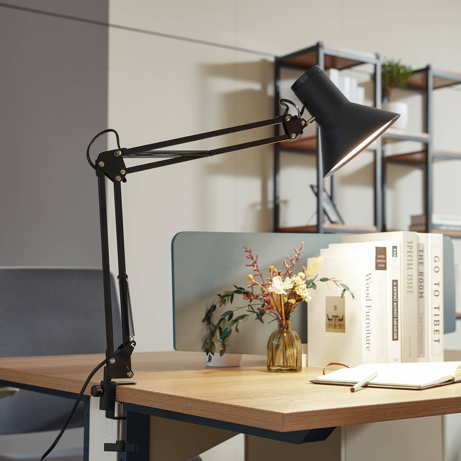 Lindby Klemmleuchte Undra, LED, Metall, Schwarz warmweiß IP20, 1 x 9 W LED, günstig online kaufen