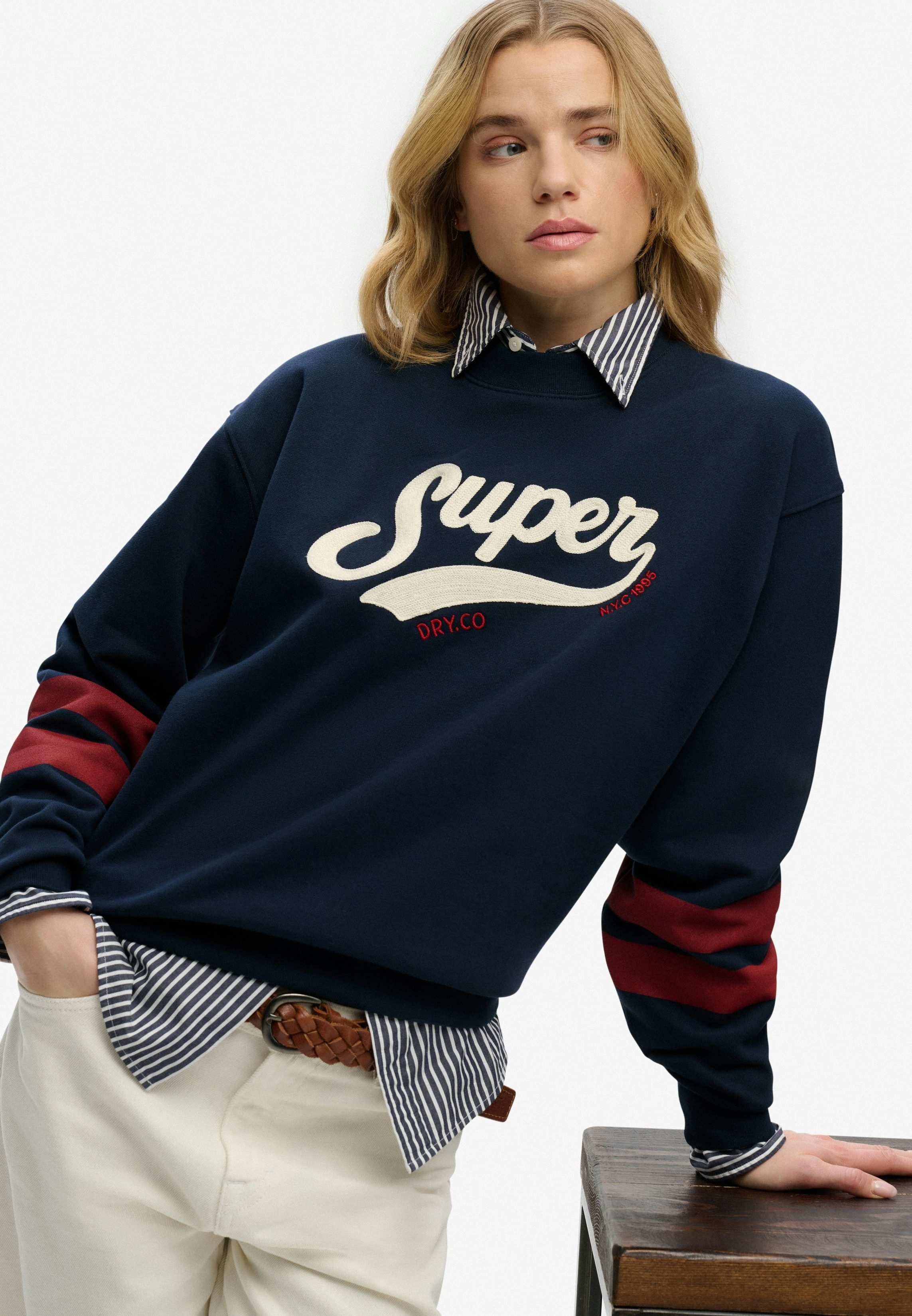 Superdry Sweatshirt VARSITY SCRIPT LOOSE CREW günstig online kaufen