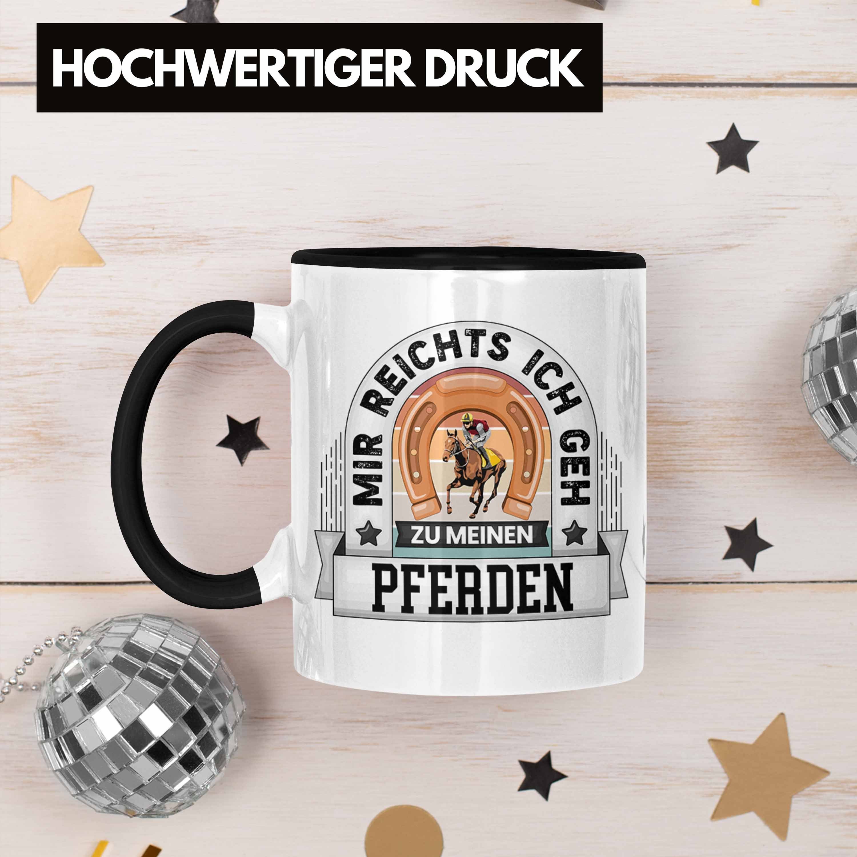 Tasse Tasse Schwarz Reiterin Zu Geschenk Mir Ich Trendation Reichts Meinen Spruch Geh Lustiger