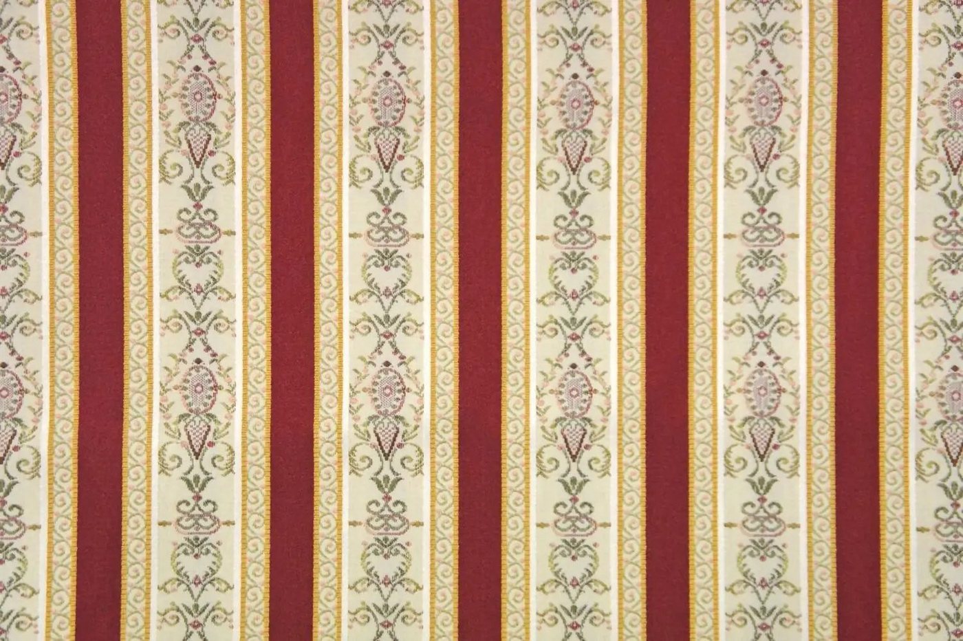 Stofferia Stoff Polsterstoff Taftjacquard Biedermeier Streifen Rot, Meterware