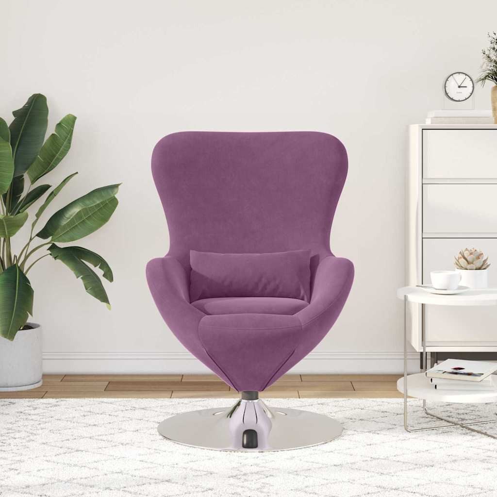 vidaXL Sessel Eiersessel Lila Samt (1-St)