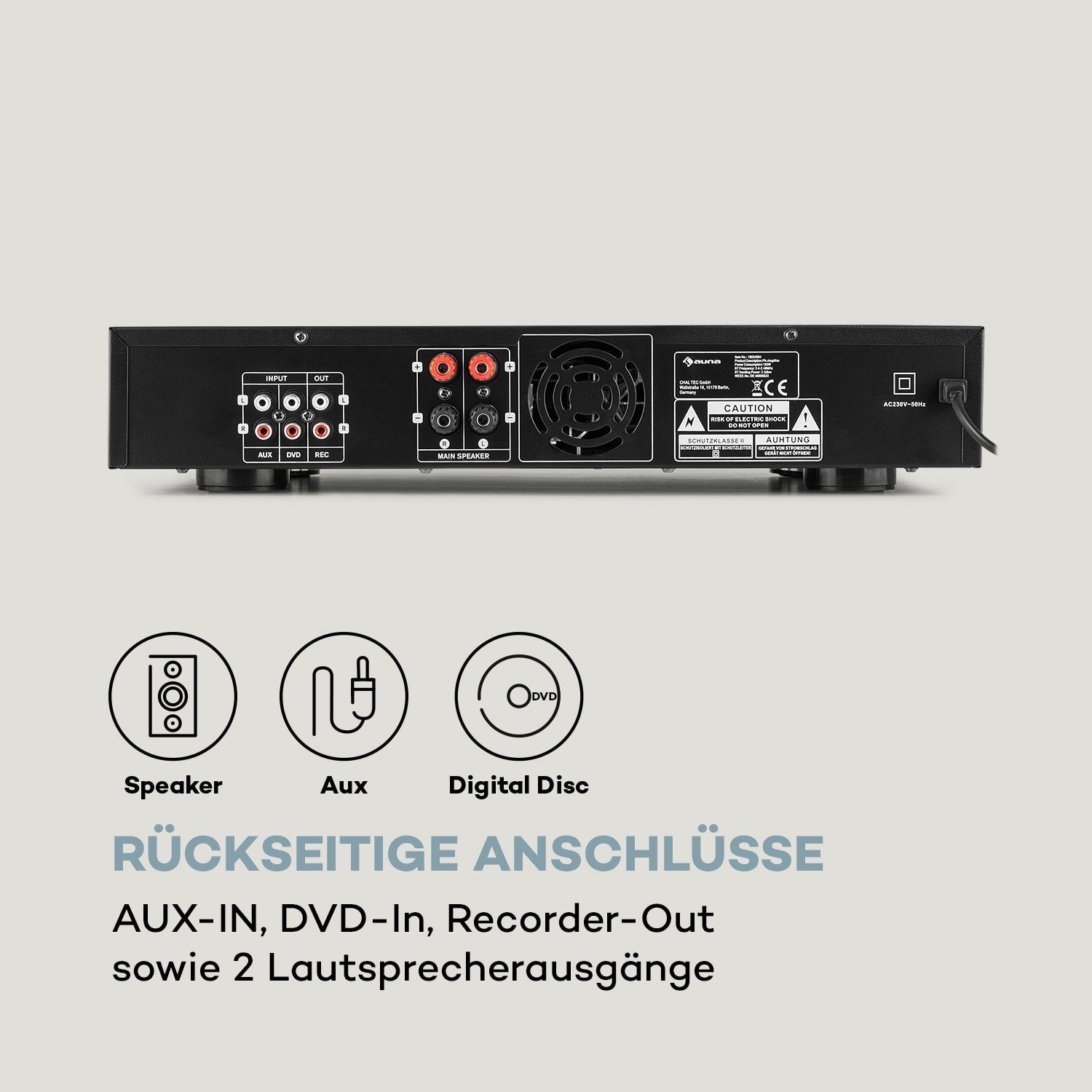 AMP-9200 BT Schwarz Auna Audioverstärker