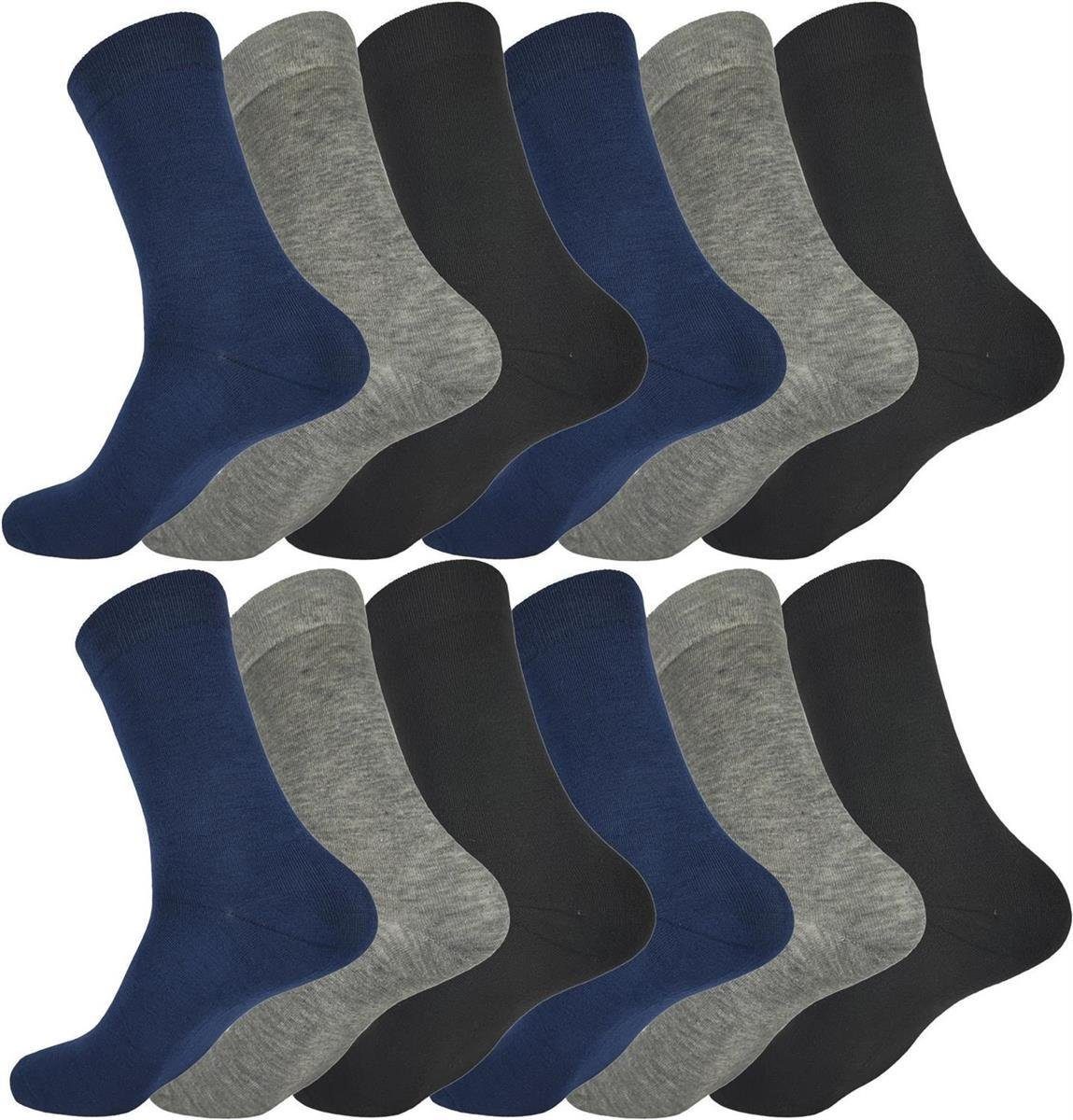 EloModa Basicsocken 12 Paar Herren Socken Muster klassischer Form Freizeit Sport (12-Paar) 12 Paar, Mix10