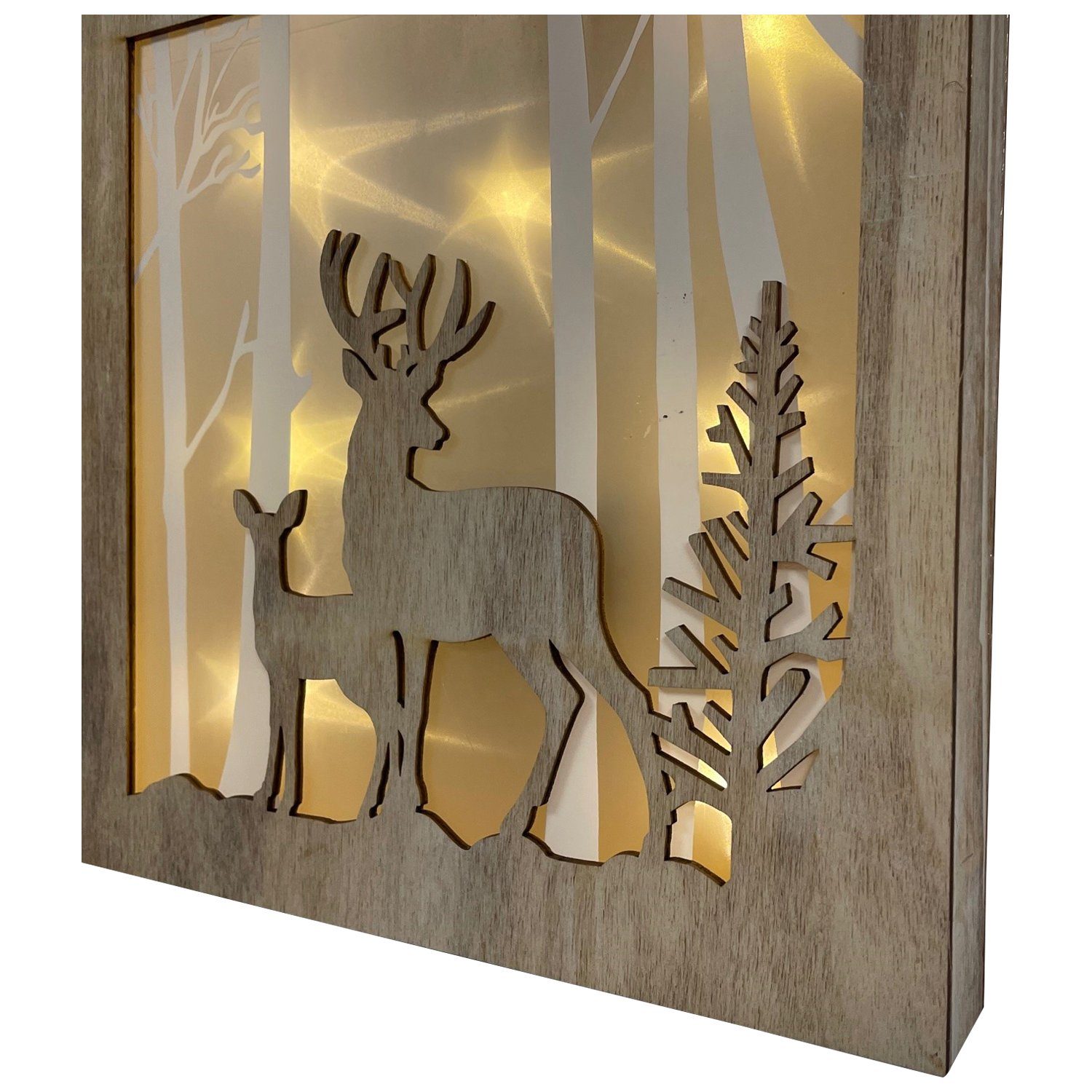 DEGAMO Weihnachtsszene Winterwald, 3D Bild mit günstig online kaufen