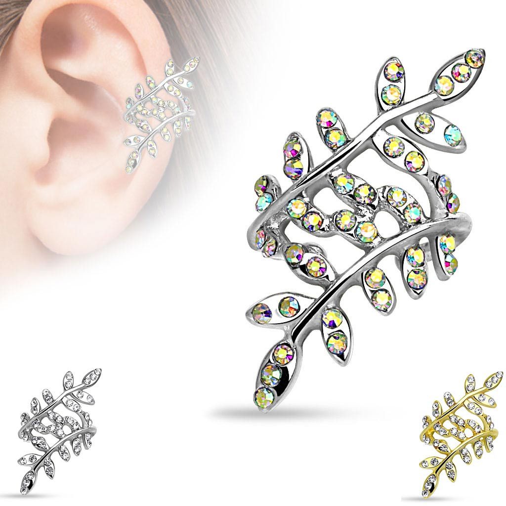 Order & Smile Schmuck Ohrklemme Ear Cuff Ohrklemme Blätter günstig online kaufen